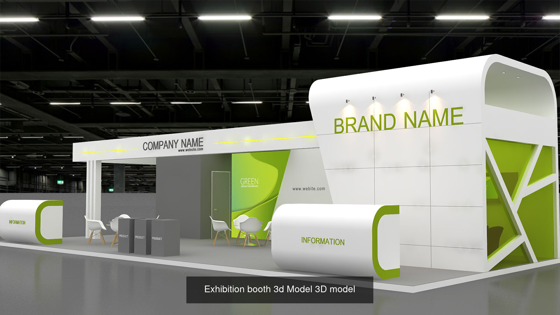 1 with 16 Exhibition Stand  Booth 3D model 3D Model 3D Model Collection_2