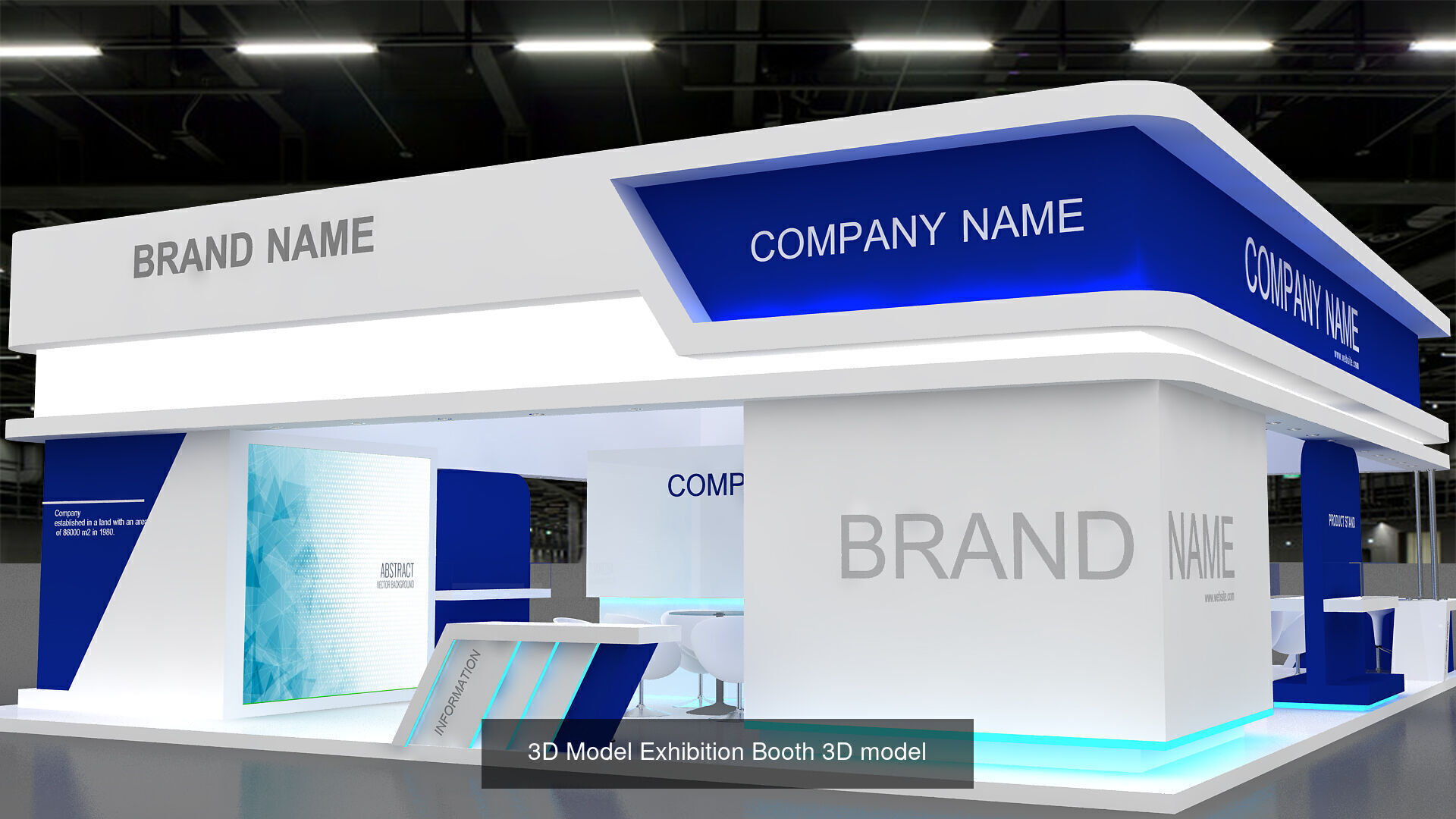 1 with 16 Exhibition Stand  Booth 3D model 3D Model 3D Model Collection_14
