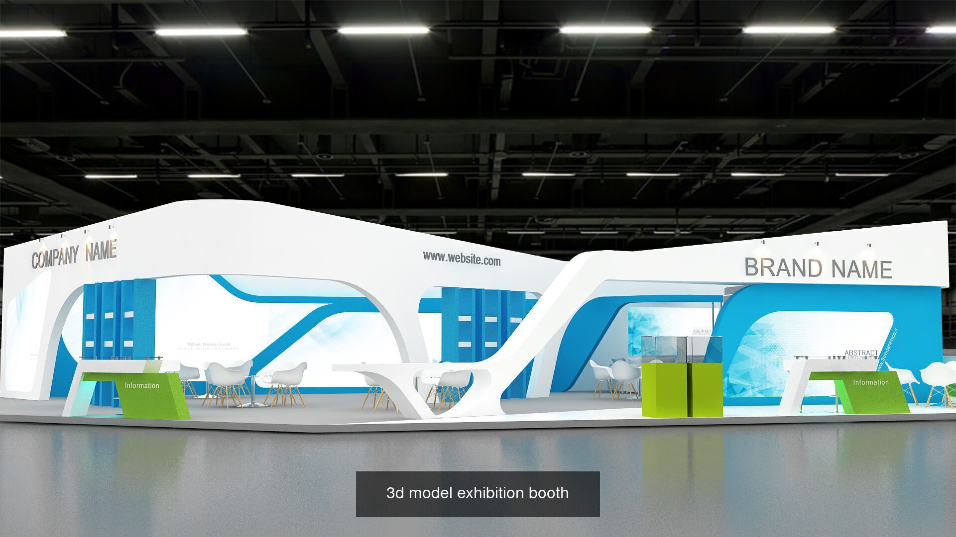 1 with 16 Exhibition Stand  Booth 3D model 3D Model 3D Model Collection_8
