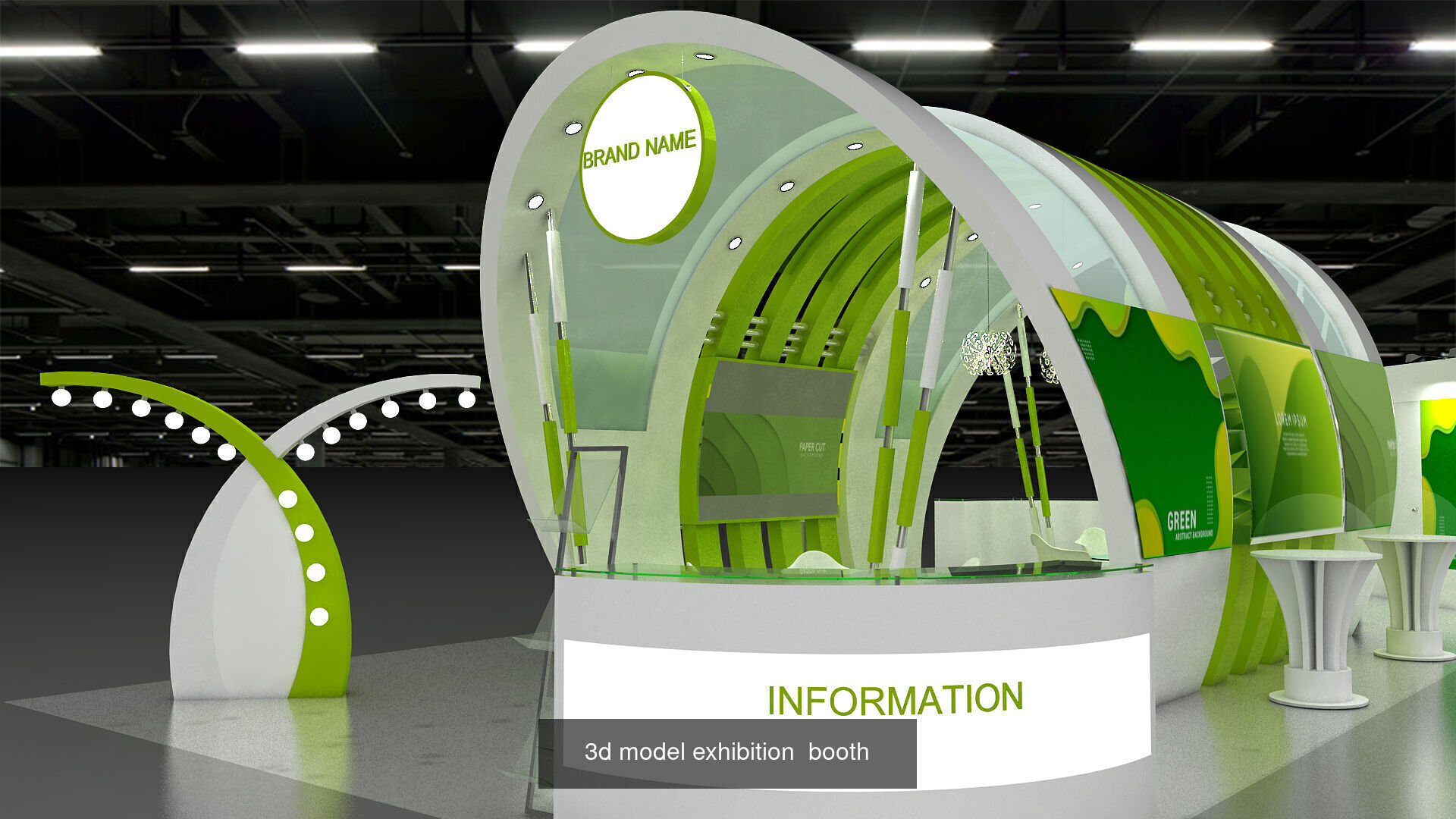 1 with 16 Exhibition Stand  Booth 3D model 3D Model 3D Model Collection_6