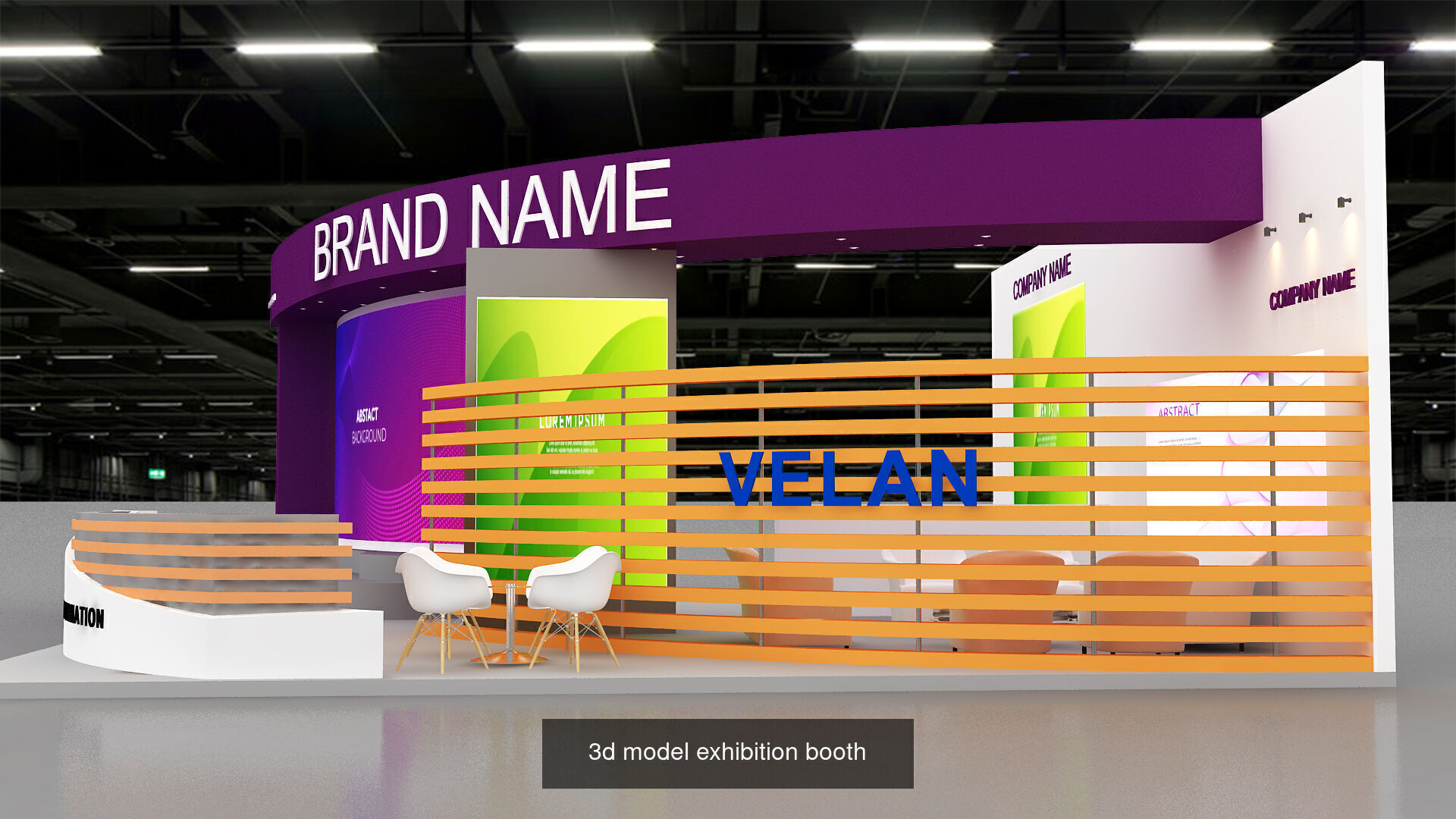1 with 16 Exhibition Stand  Booth 3D model 3D Model 3D Model Collection_7
