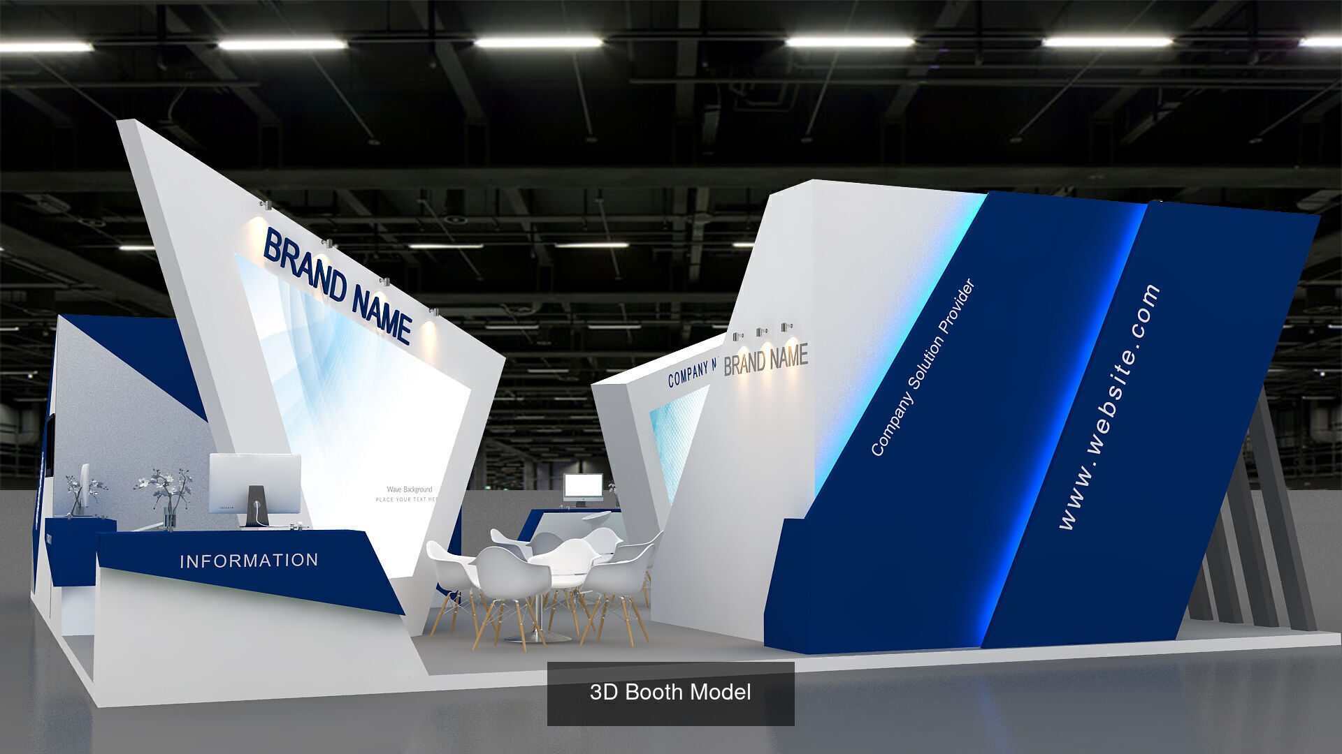 1 with 16 Exhibition Stand  Booth 3D model 3D Model 3D Model Collection_15