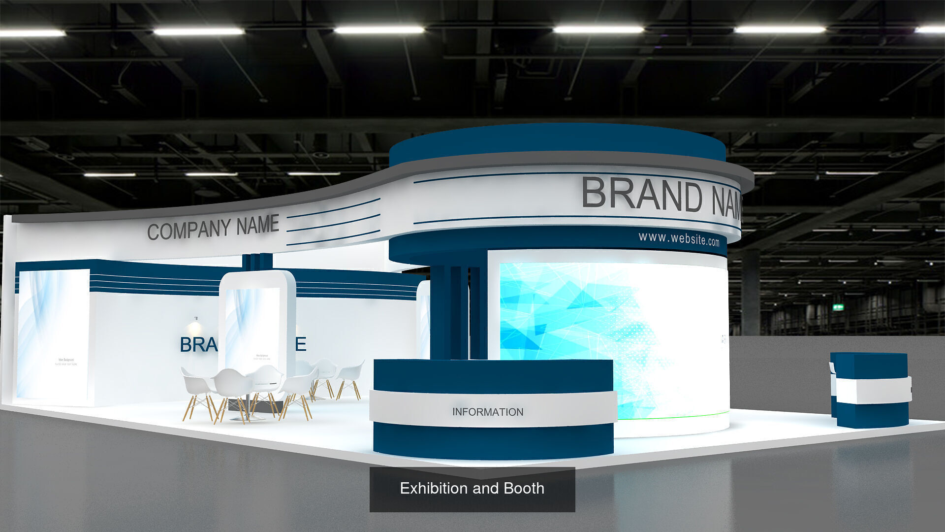 2 With 20 Exhibition Stand Stall Booth 3D Model Collection _21