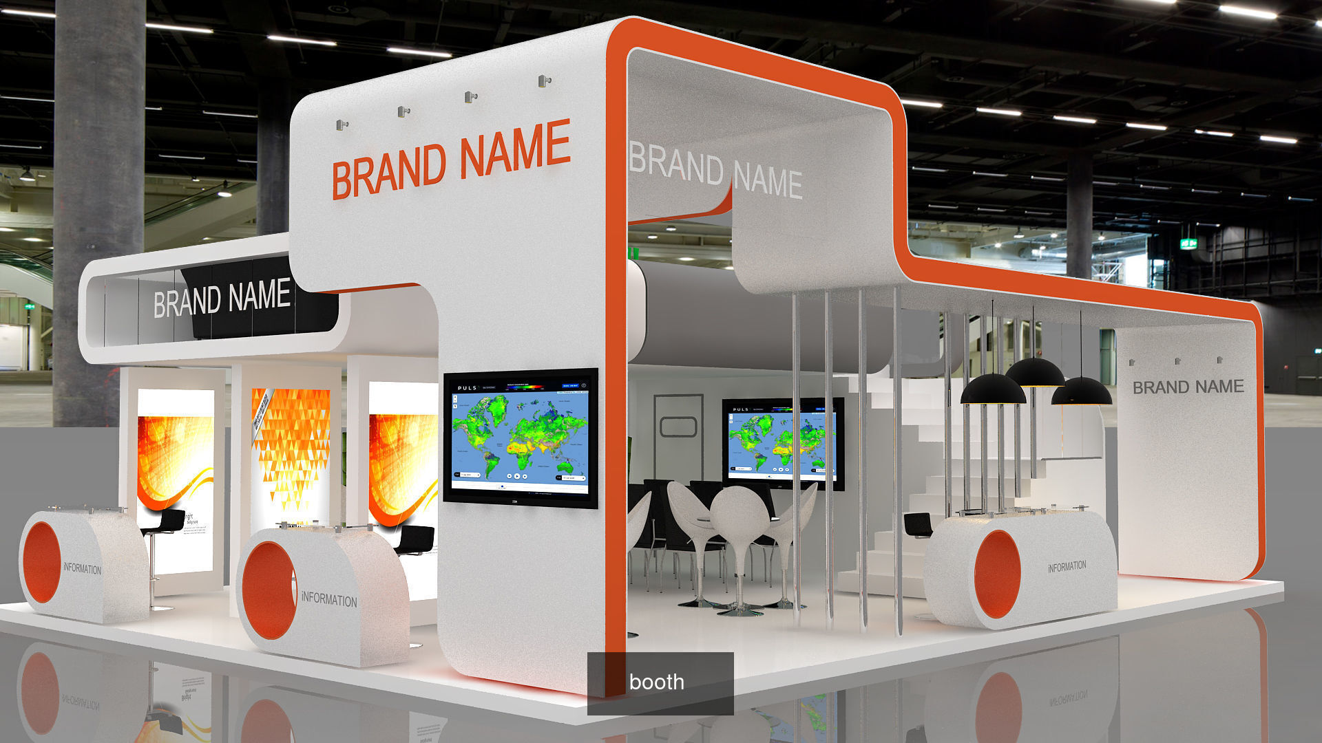 2 With 20 Exhibition Stand Stall Booth 3D Model Collection _17