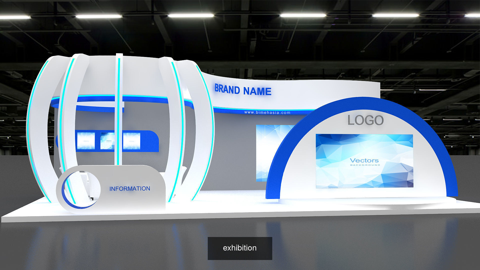 2 With 20 Exhibition Stand Stall Booth 3D Model Collection _18