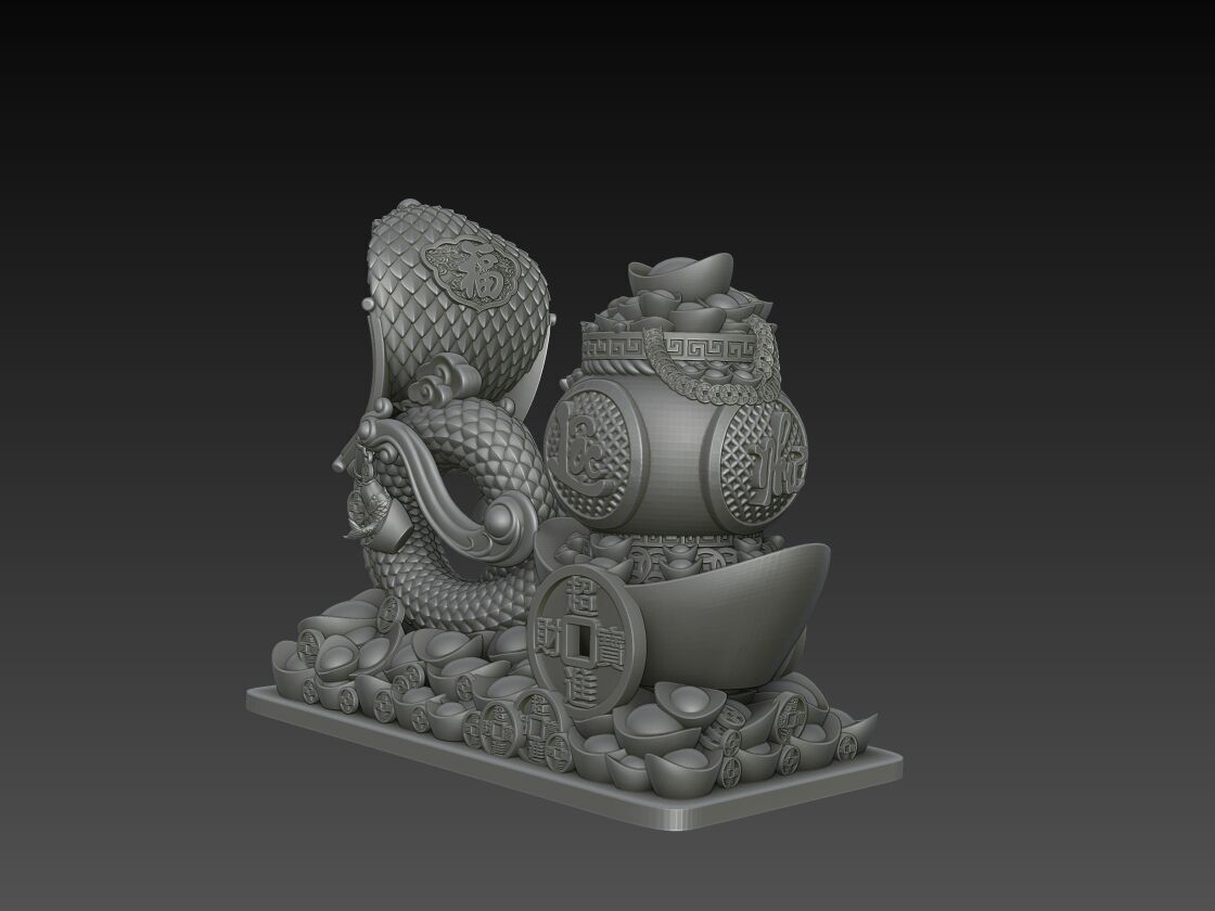 Zodiac Snake 3D Model 3D print model_3