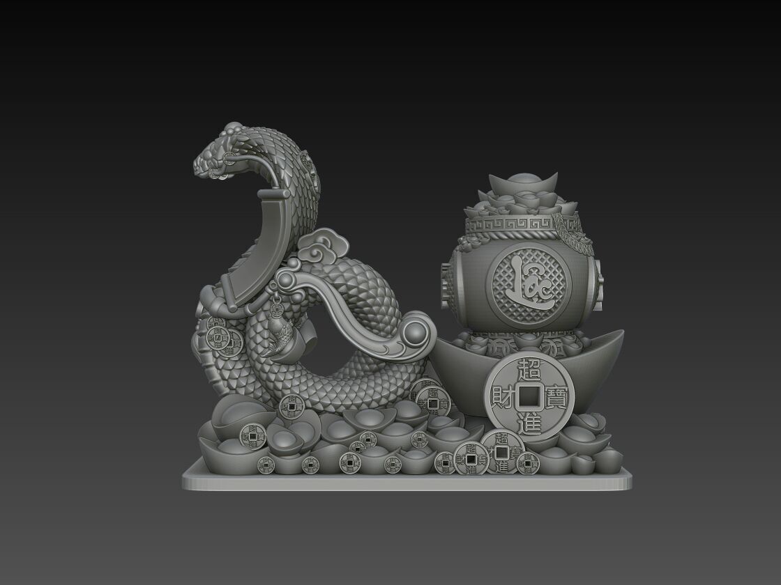 Zodiac Snake 3D Model 3D print model_1