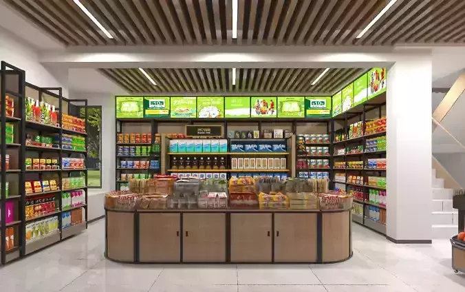 Modern Convenience Store 3D model