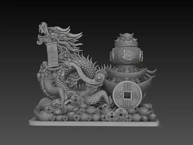 Zodiac Dragon 3D Model 3D print model
