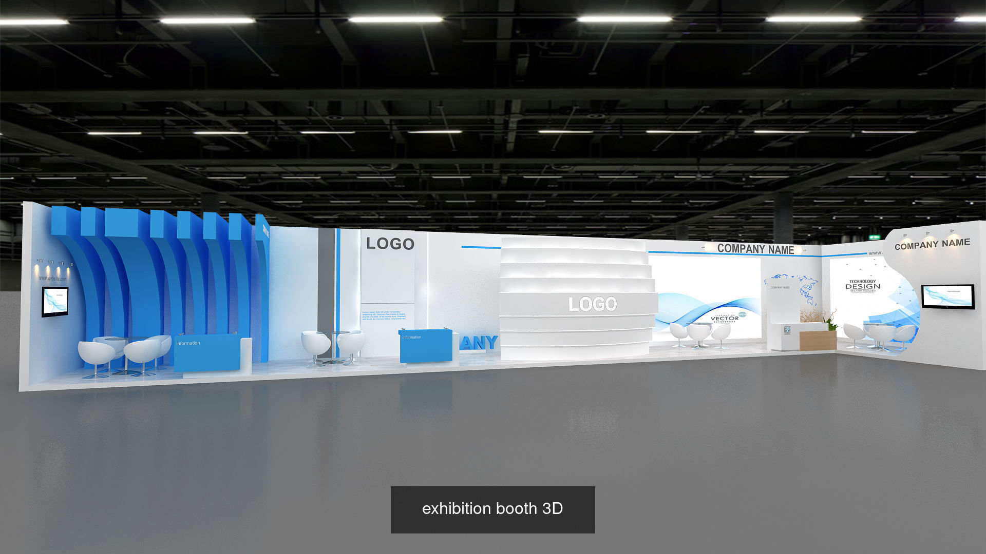 10 Exhibition Stand Stall Booth 3D model Collection Vol-03 _6