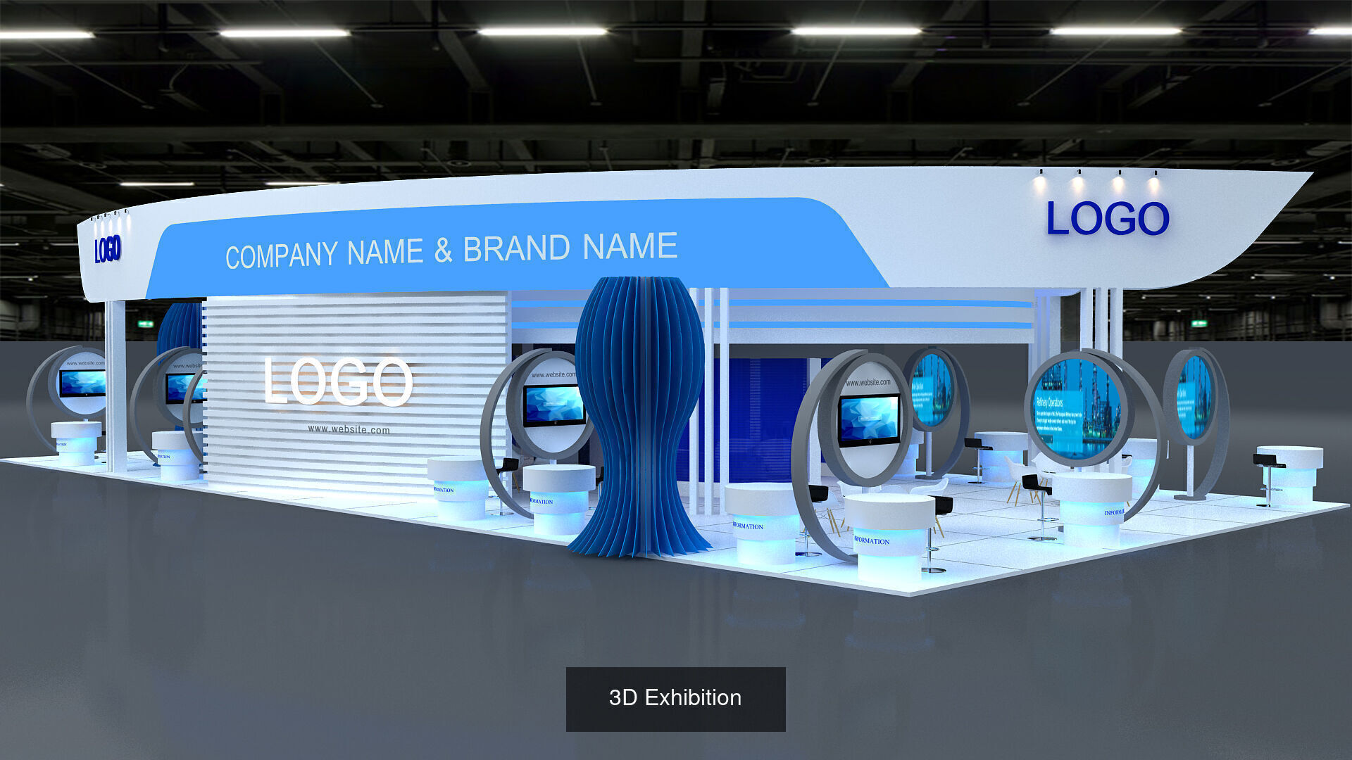 10 Exhibition Stand Stall Booth 3D model Collection Vol-03 _9