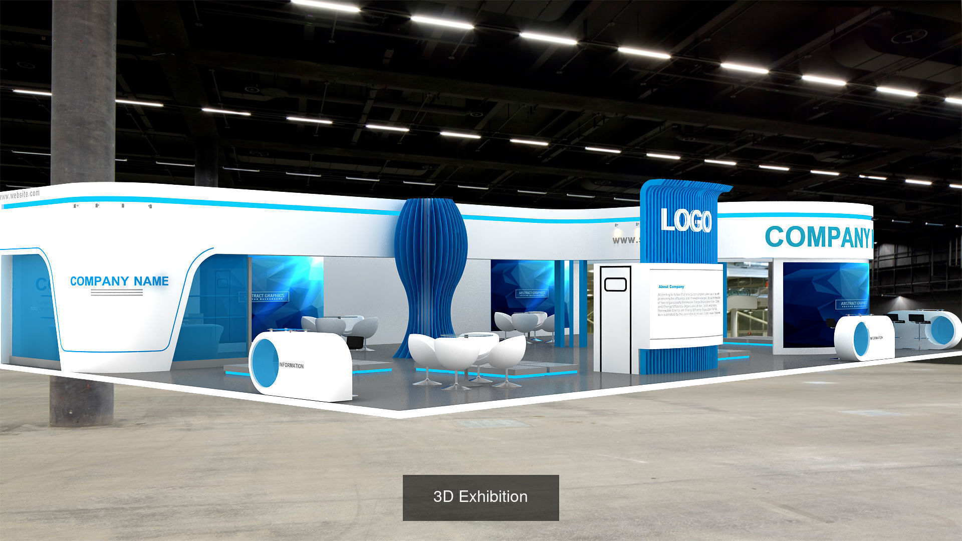 10 Exhibition Stand Stall Booth 3D model Collection Vol-03 _7