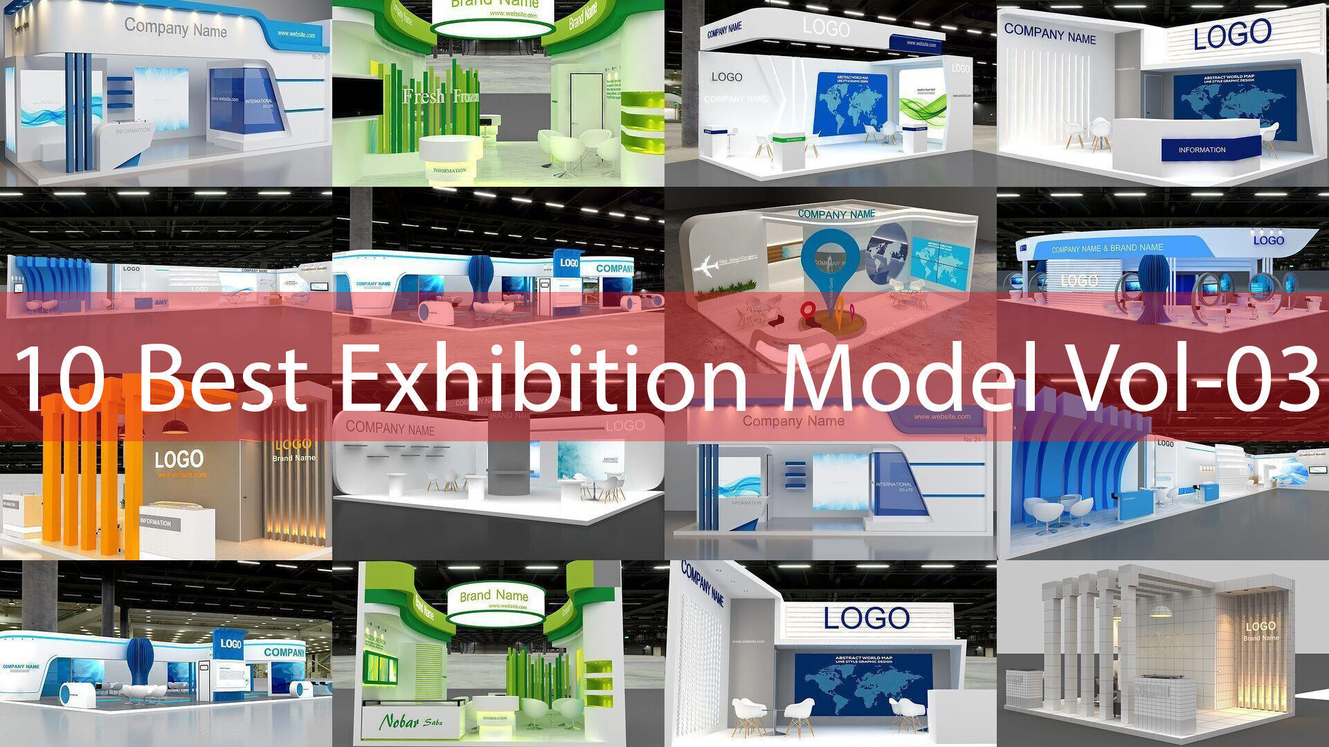 10 Exhibition Stand Stall Booth 3D model Collection Vol-03 _12