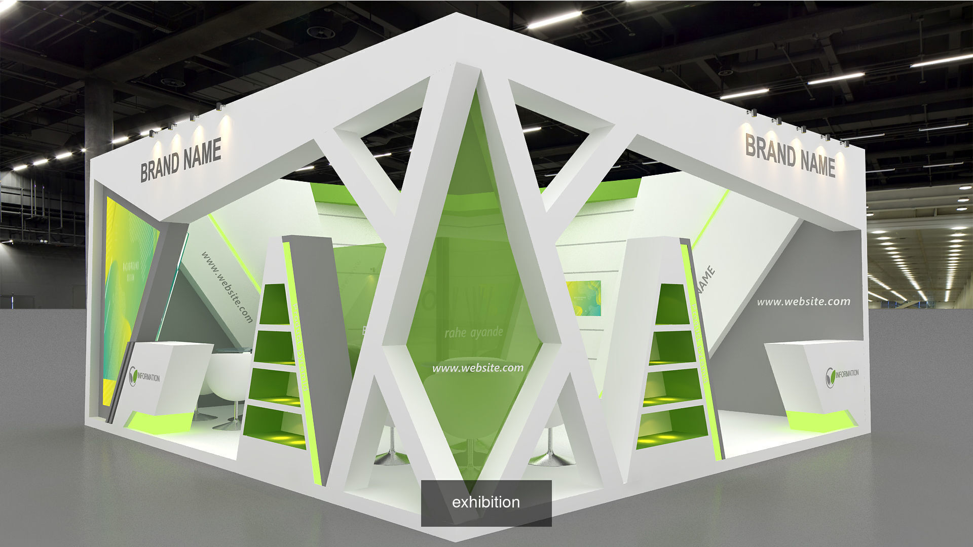 10 Exhibition Stand Stall Booth 3D Model Collection 4 _11