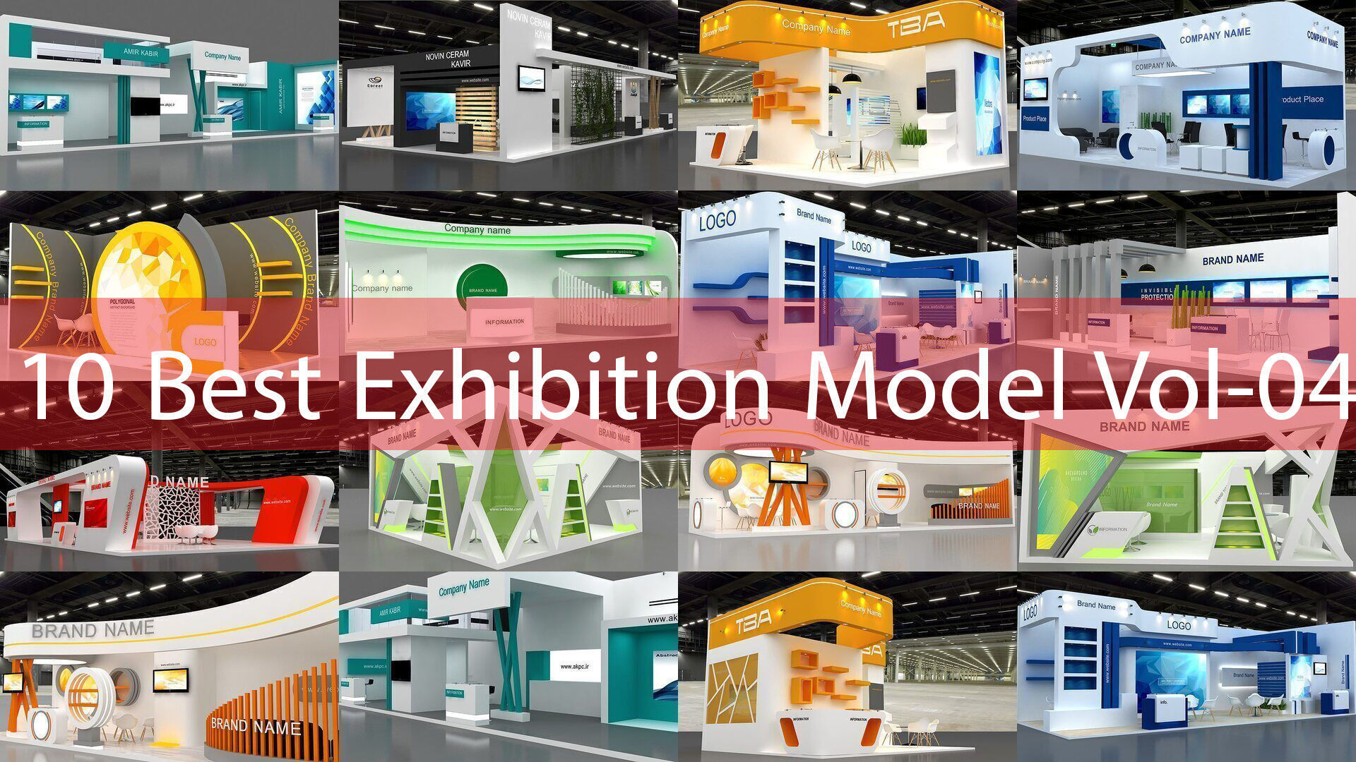 10 Exhibition Stand Stall Booth 3D Model Collection 4 _13