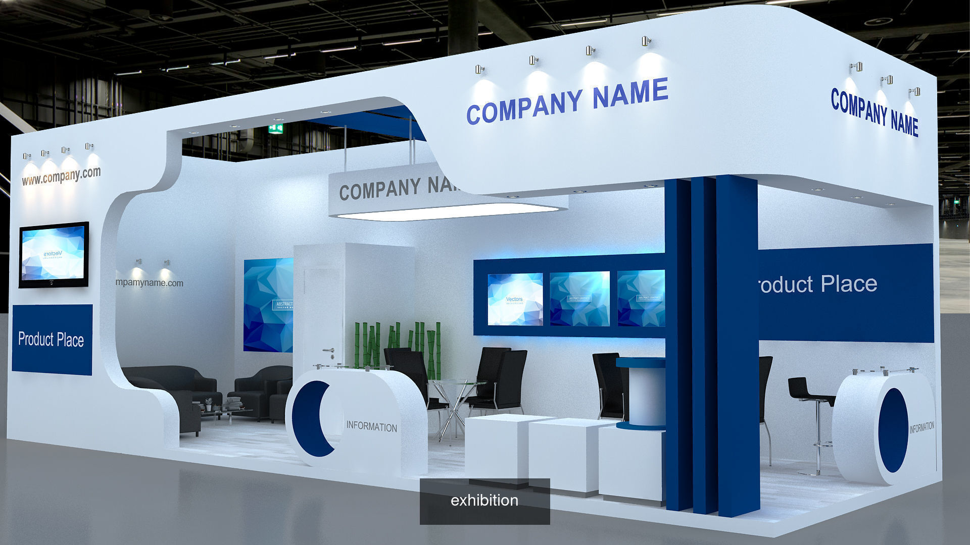 10 Exhibition Stand Stall Booth 3D Model Collection 4 _5