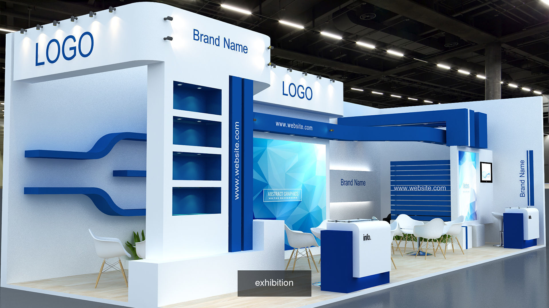 10 Exhibition Stand Stall Booth 3D Model Collection 4 _8