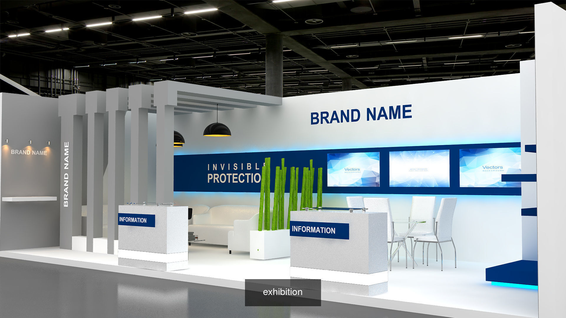 10 Exhibition Stand Stall Booth 3D Model Collection 4 _9