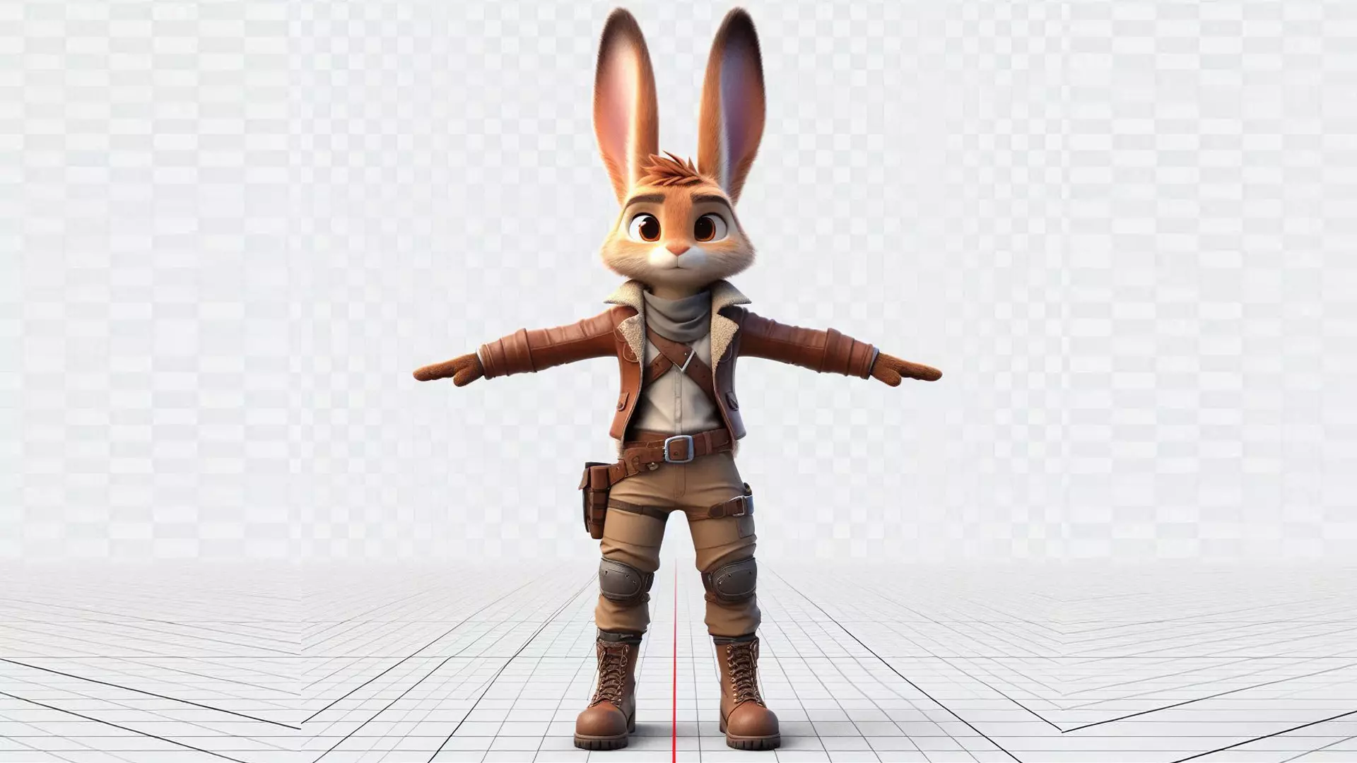 Bunny  Low Poly Low-poly 3D model_0