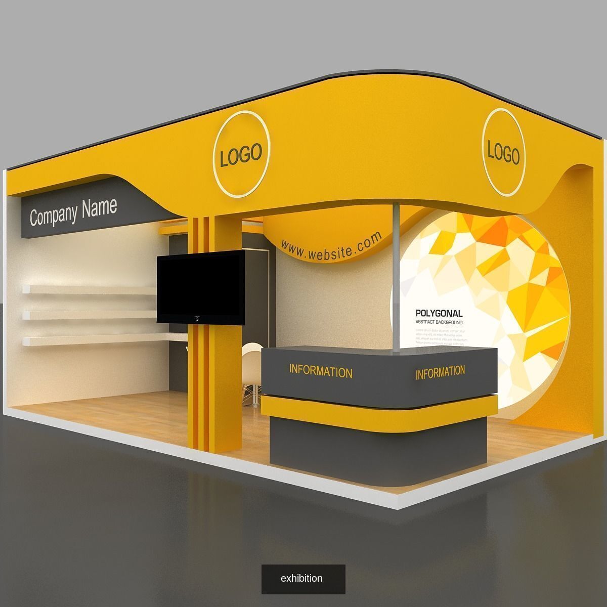 10 Exhibition Stand Stall Booth  3D Model Collection5 _11