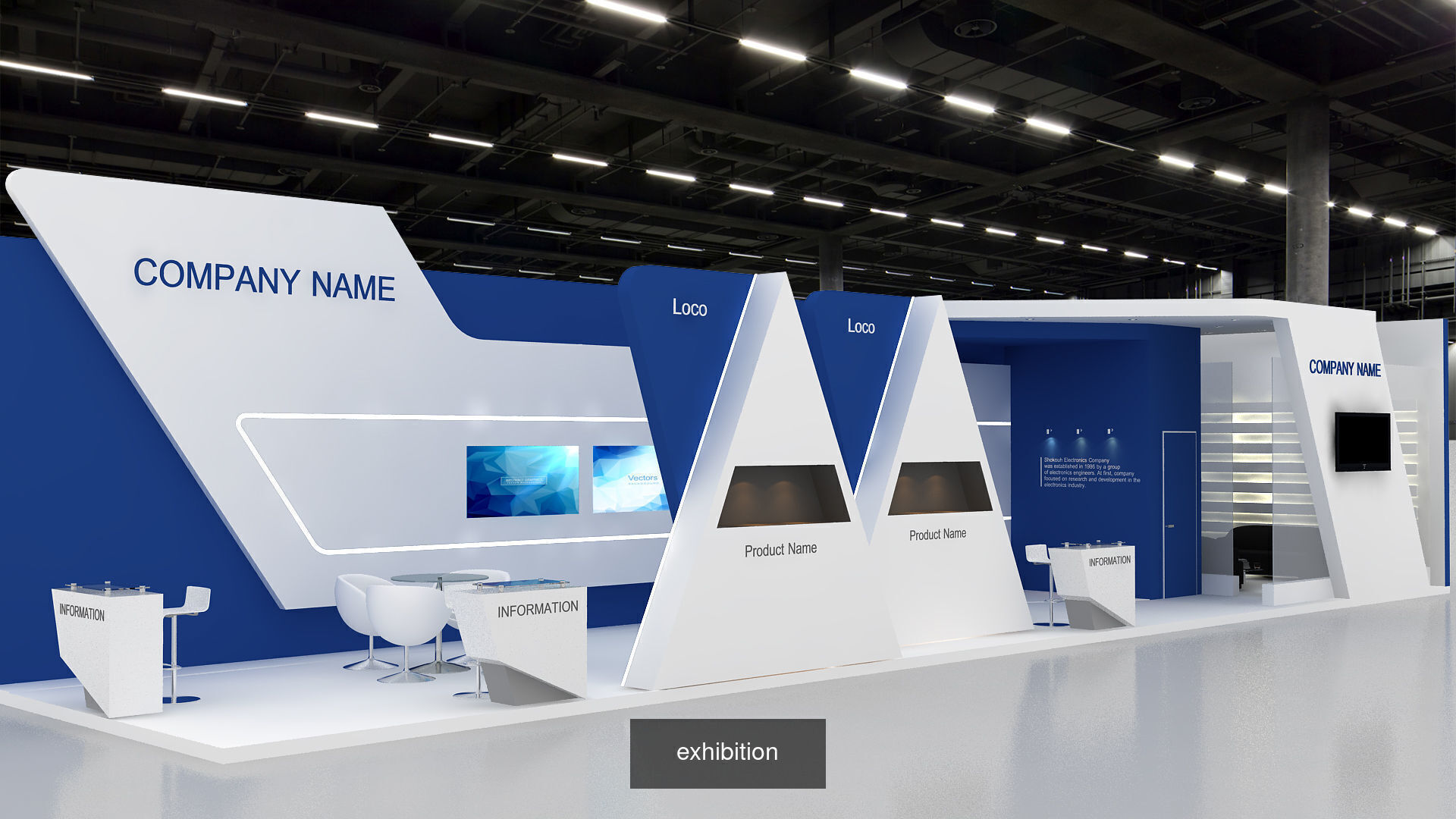 10 Exhibition Stand Stall Booth  3D Model Collection5 _10