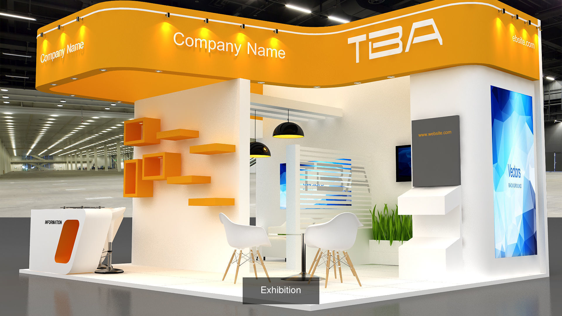 10 Exhibition Stand Stall Booth  3D Model Collection5 _4