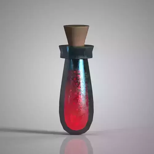 MagicMesh Potion of Healing Red variant Game Ready 3D asset 