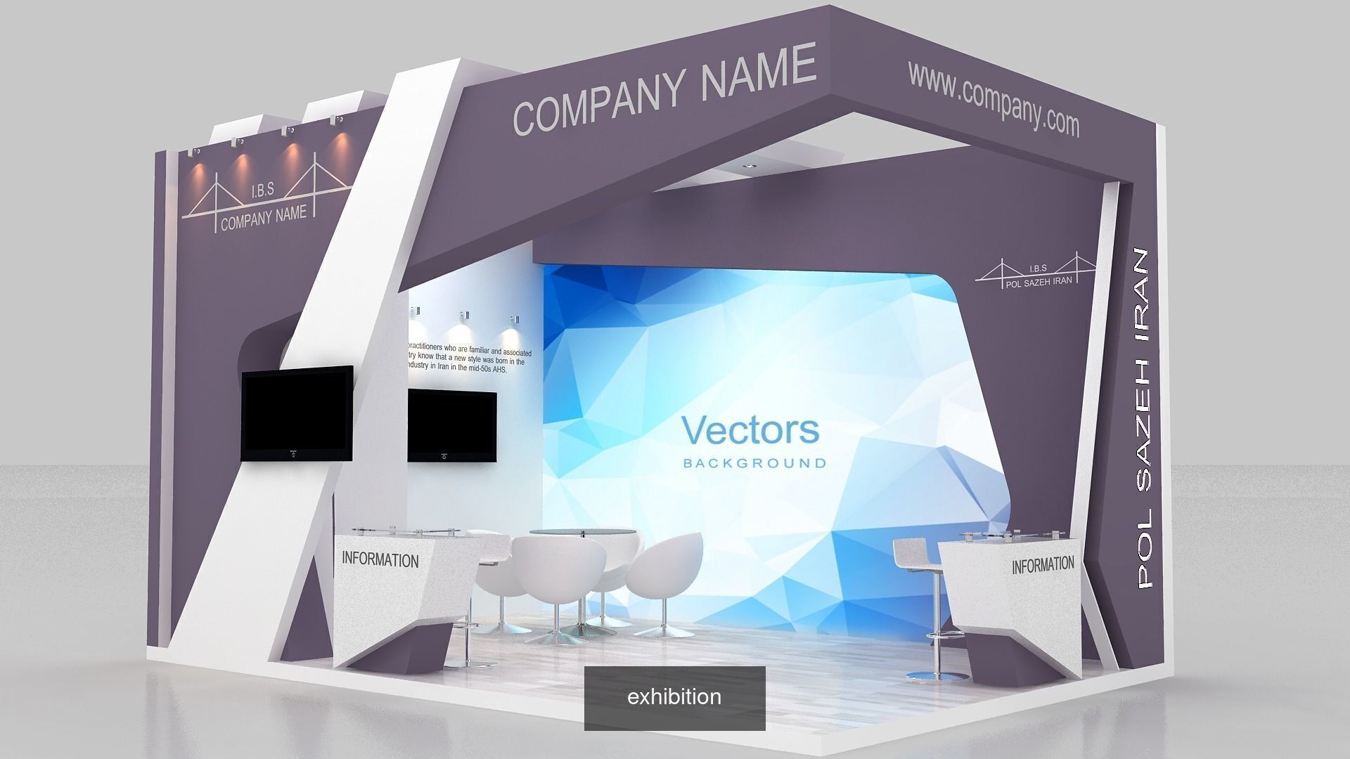 10 Exhibition Stand Stall Booth 3D Model Collection _10