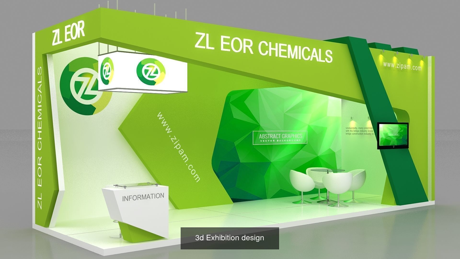 10 Exhibition Stand Stall Booth 3D Model Collection _1