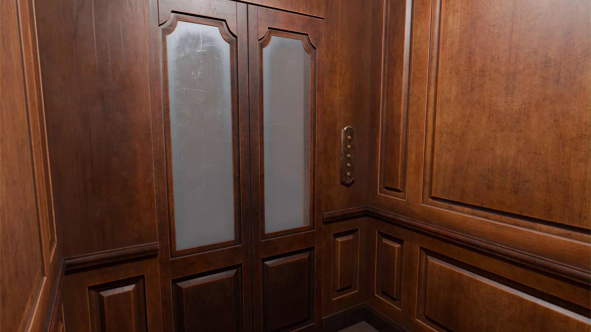 Old Elevator Low-poly 3D model