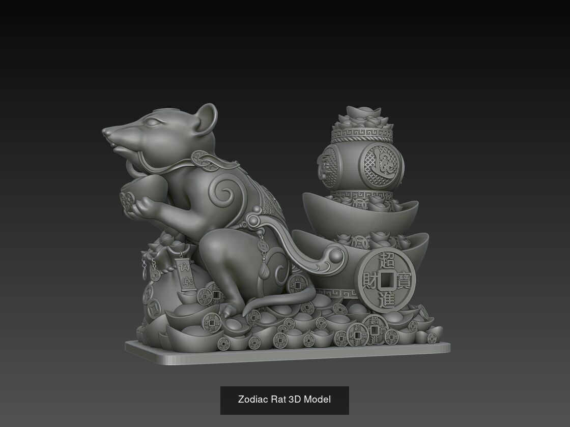 12 Chinese Zodiac 3D Models 3D Model Collection_2