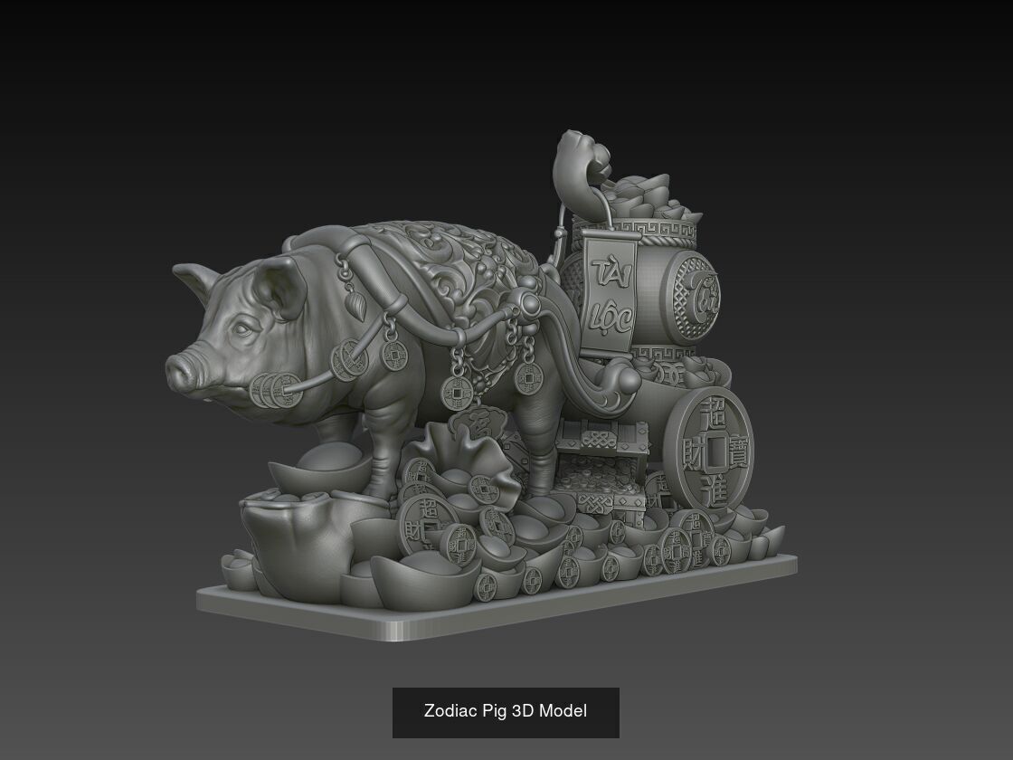12 Chinese Zodiac 3D Models 3D Model Collection_6