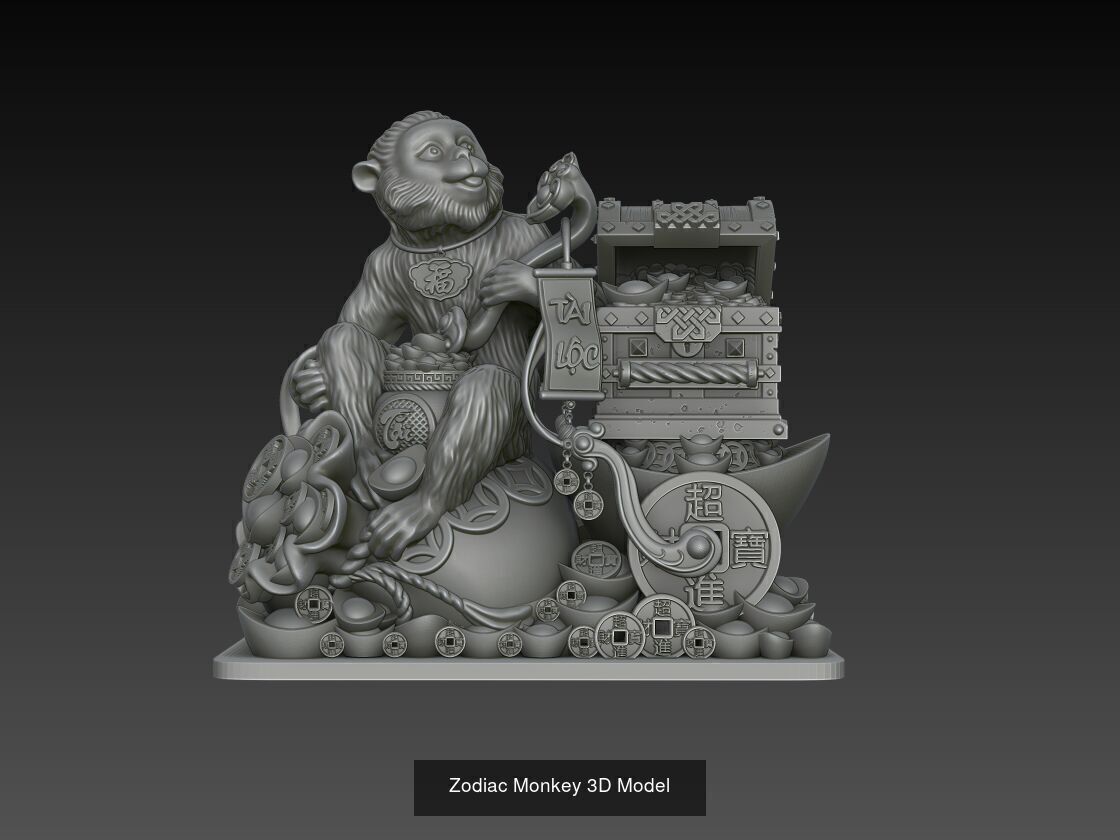 12 Chinese Zodiac 3D Models 3D Model Collection_7