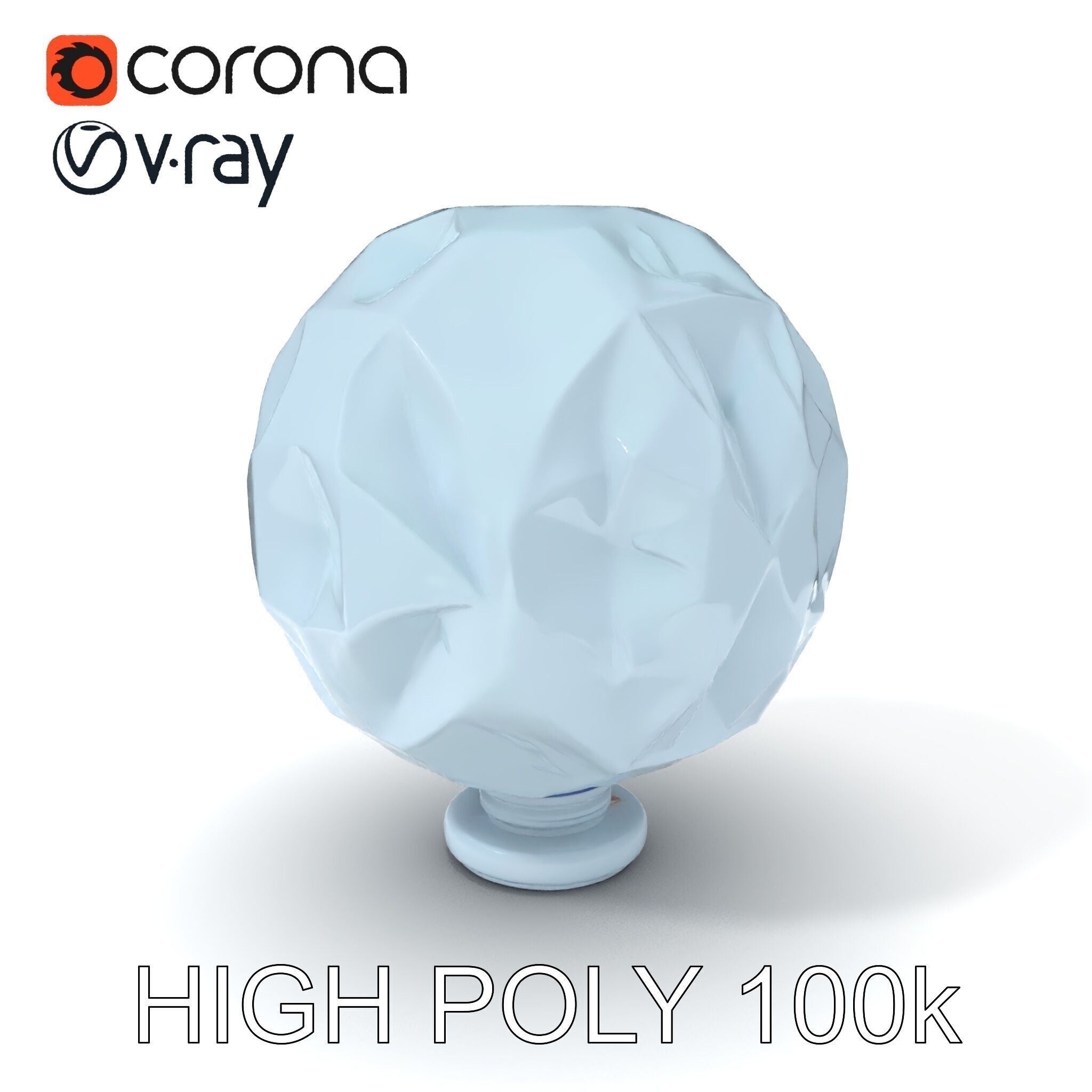 Crystal Ball model pack with Faceted Design Low-poly 3D model_11