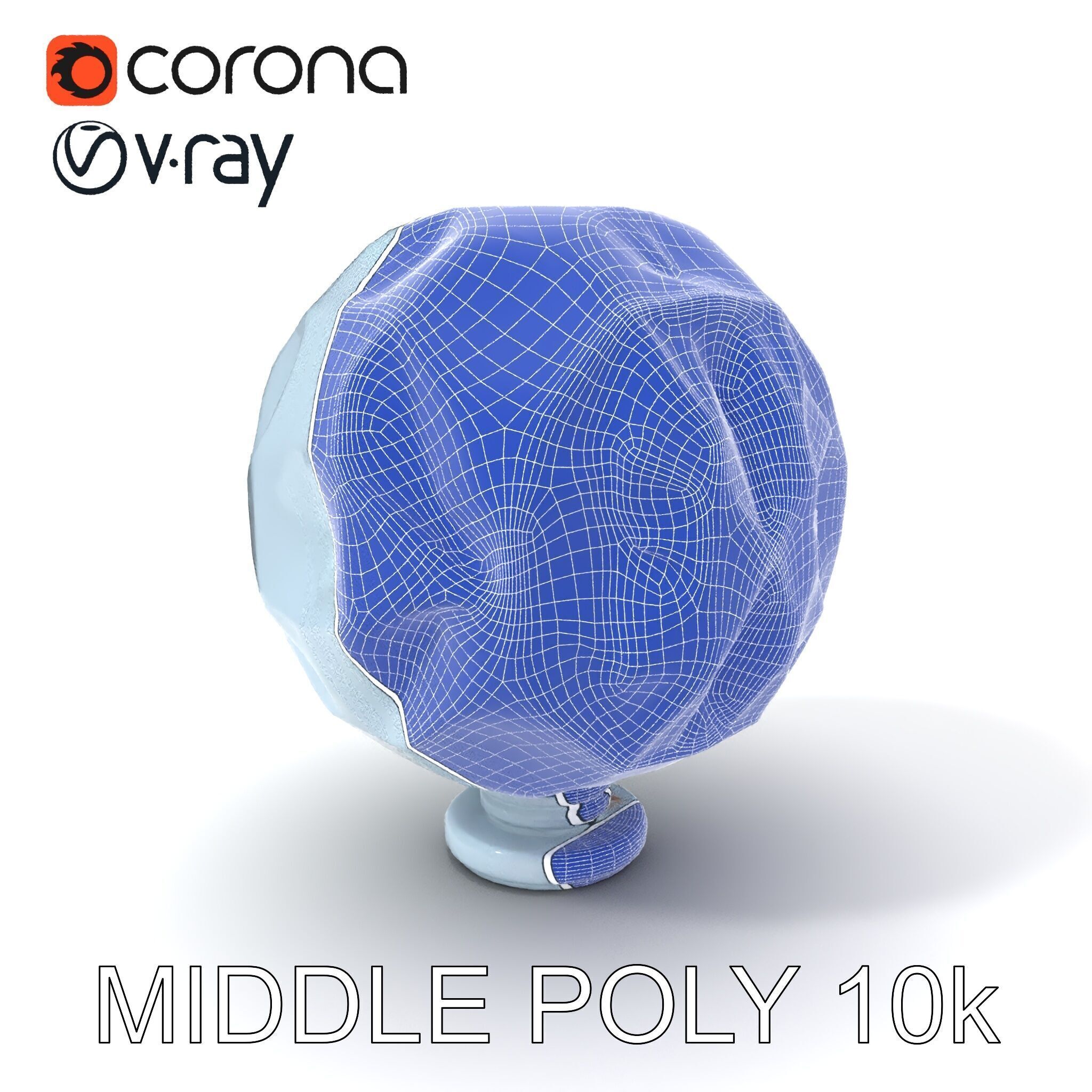 Crystal Ball model pack with Faceted Design Low-poly 3D model_26