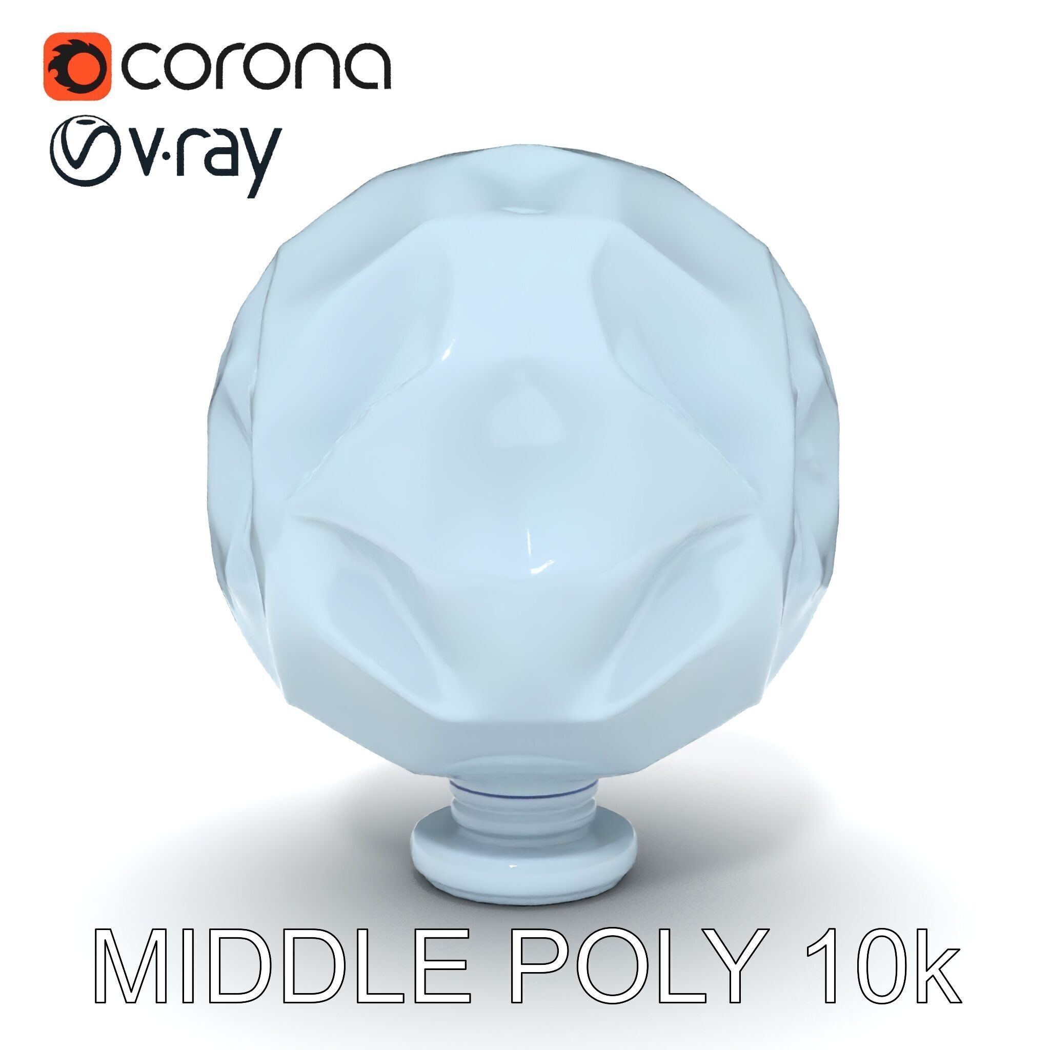 Crystal Ball model pack with Faceted Design Low-poly 3D model_6