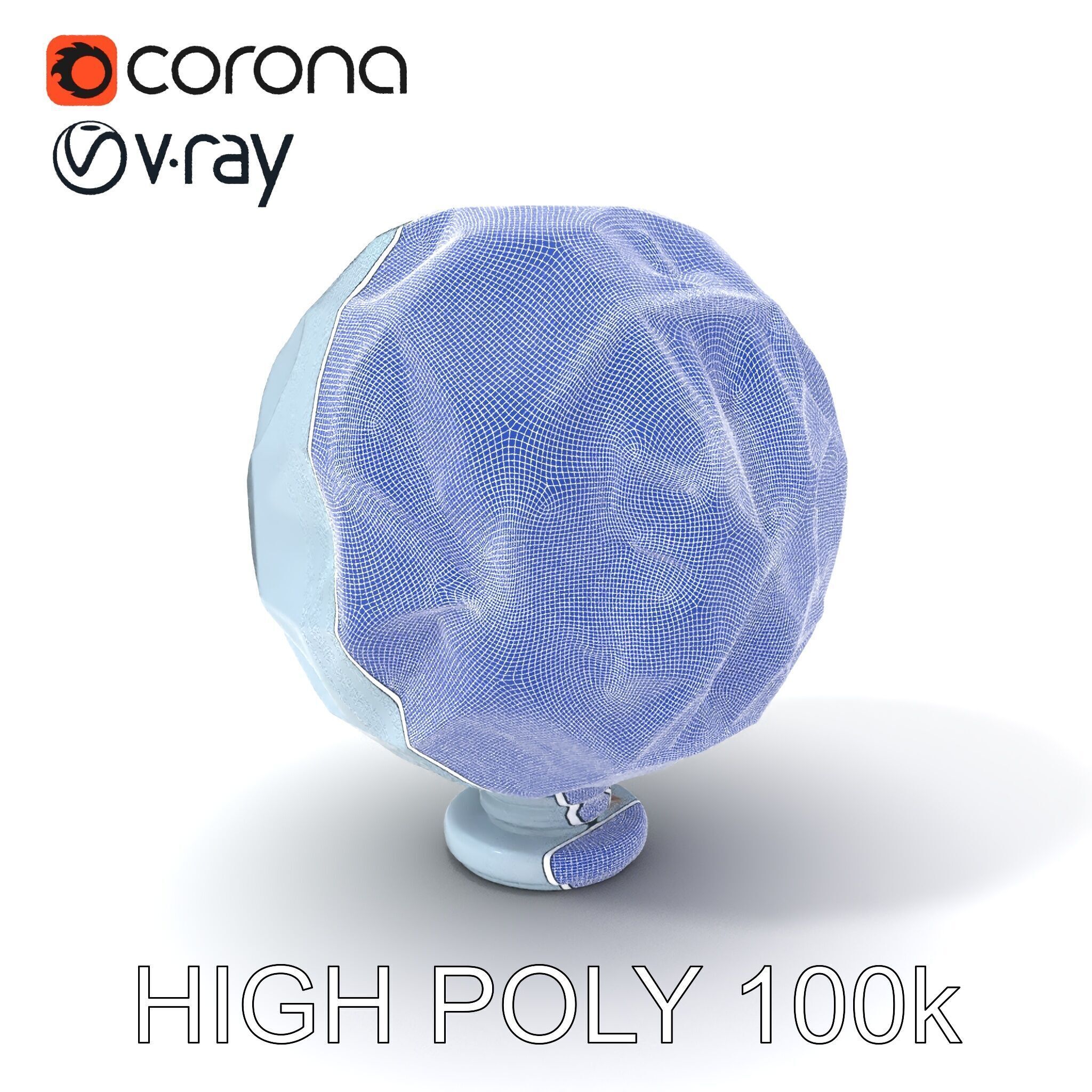 Crystal Ball model pack with Faceted Design Low-poly 3D model_32