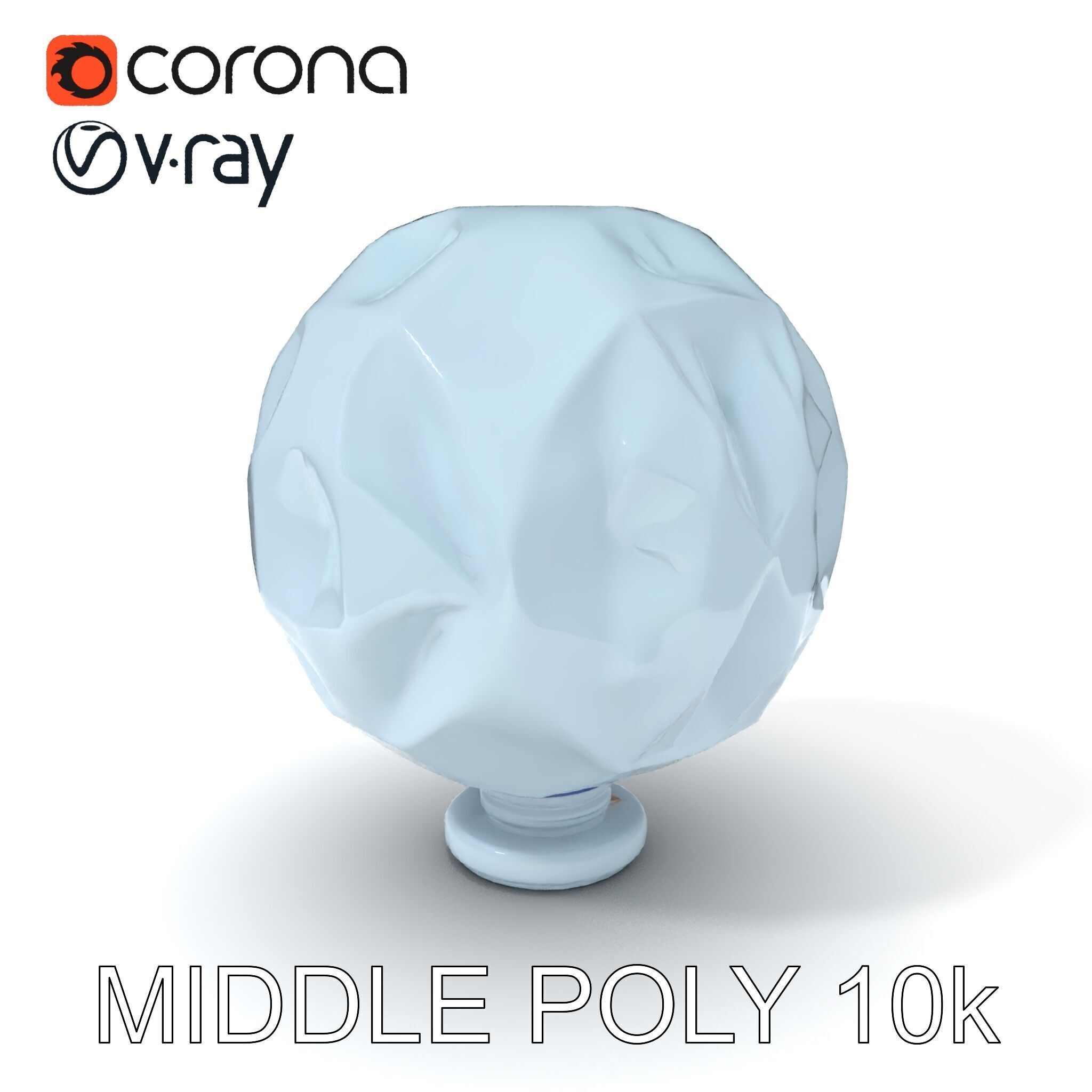 Crystal Ball model pack with Faceted Design Low-poly 3D model_8