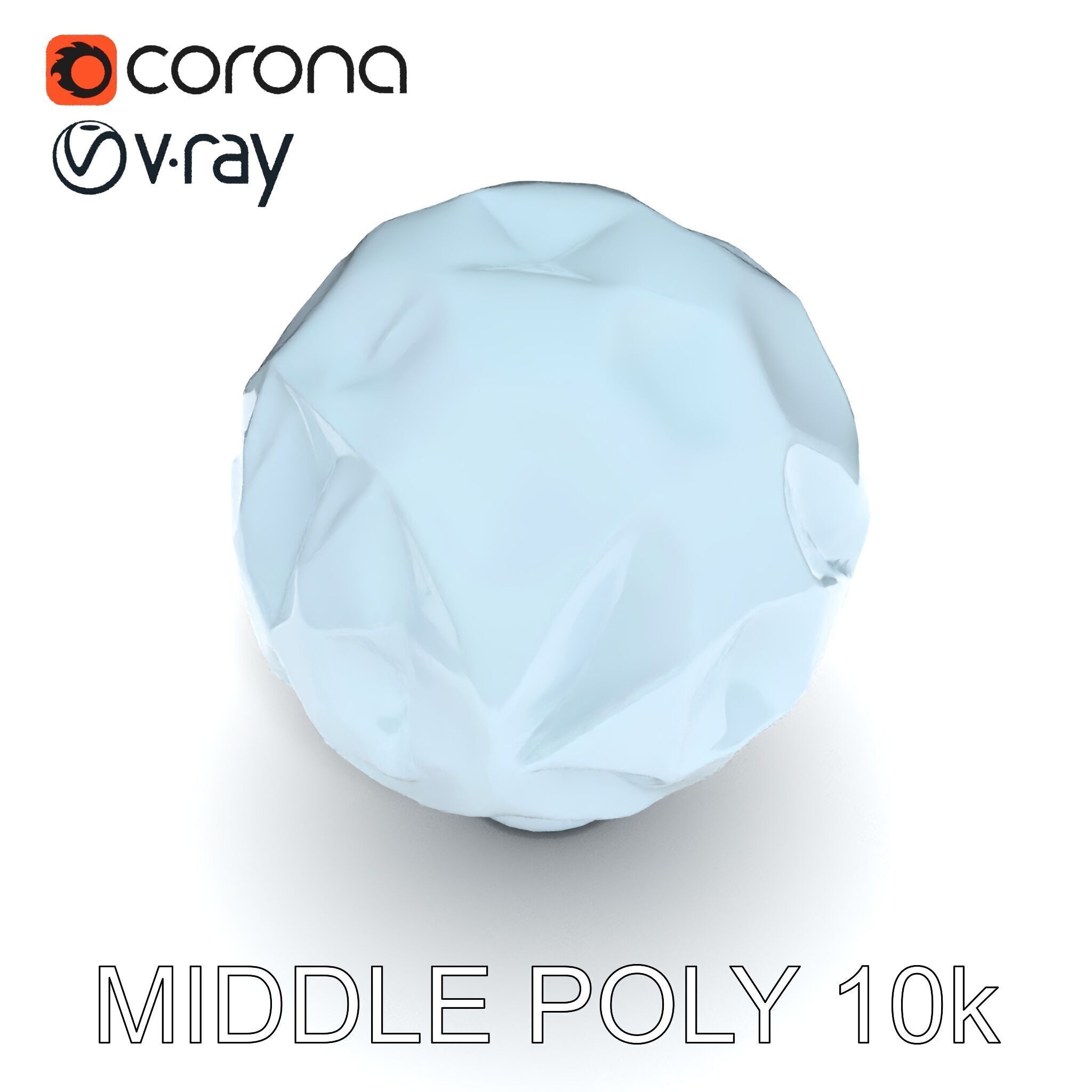 Crystal Ball model pack with Faceted Design Low-poly 3D model_24