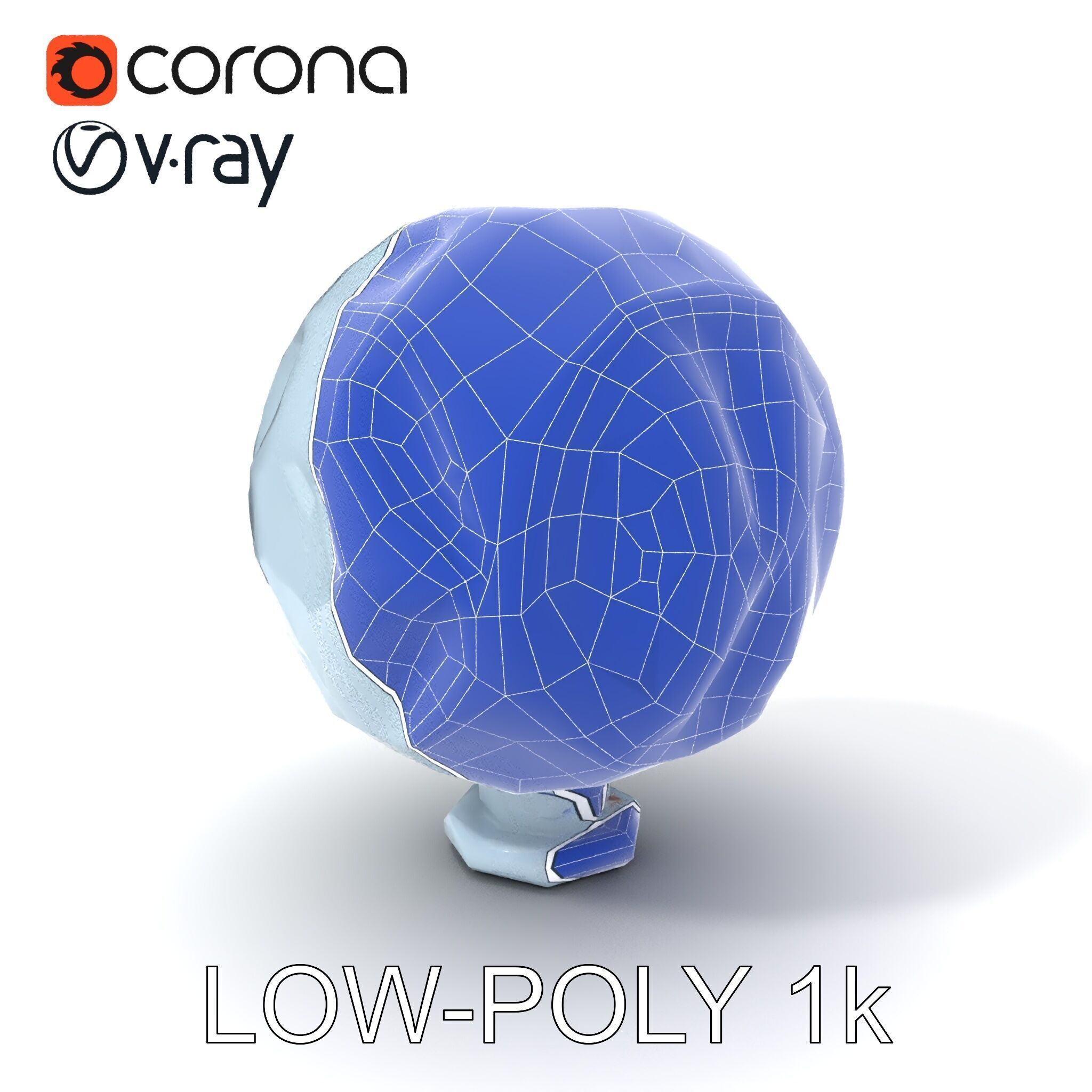 Crystal Ball model pack with Faceted Design Low-poly 3D model_27