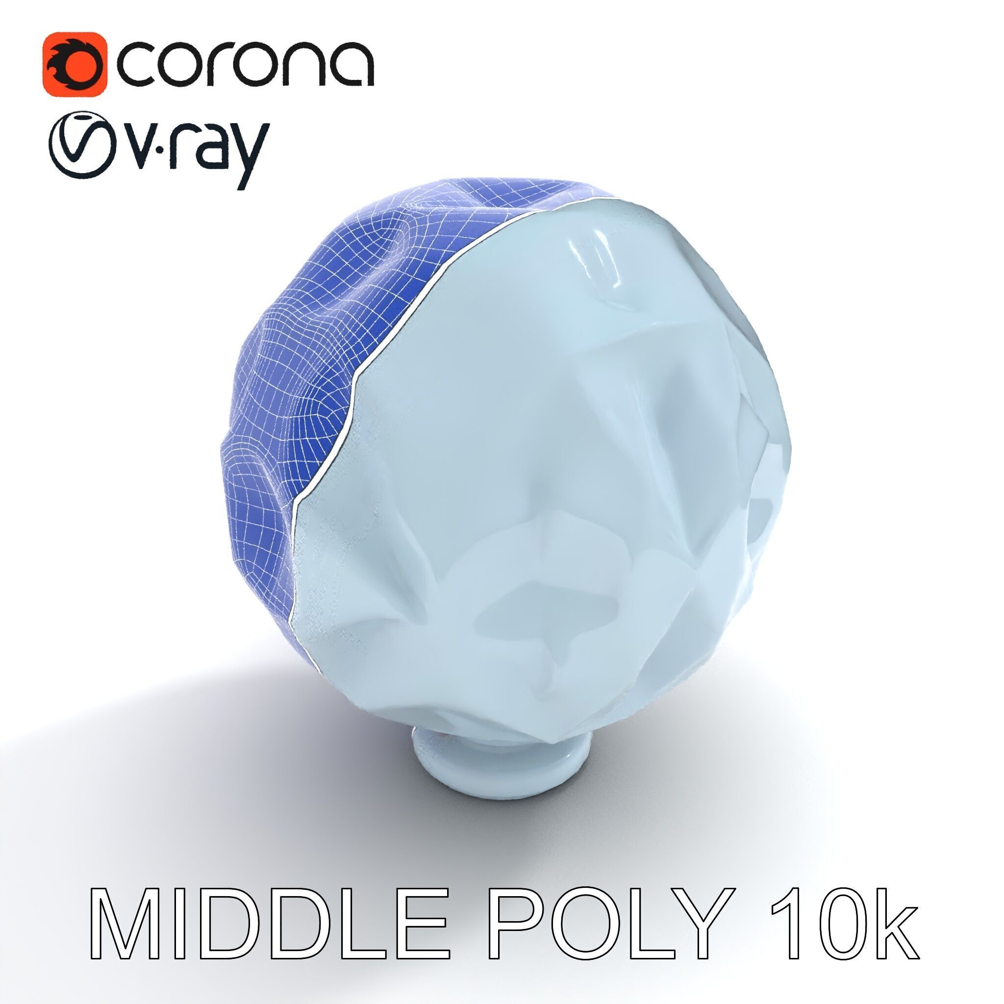 Crystal Ball model pack with Faceted Design Low-poly 3D model_20
