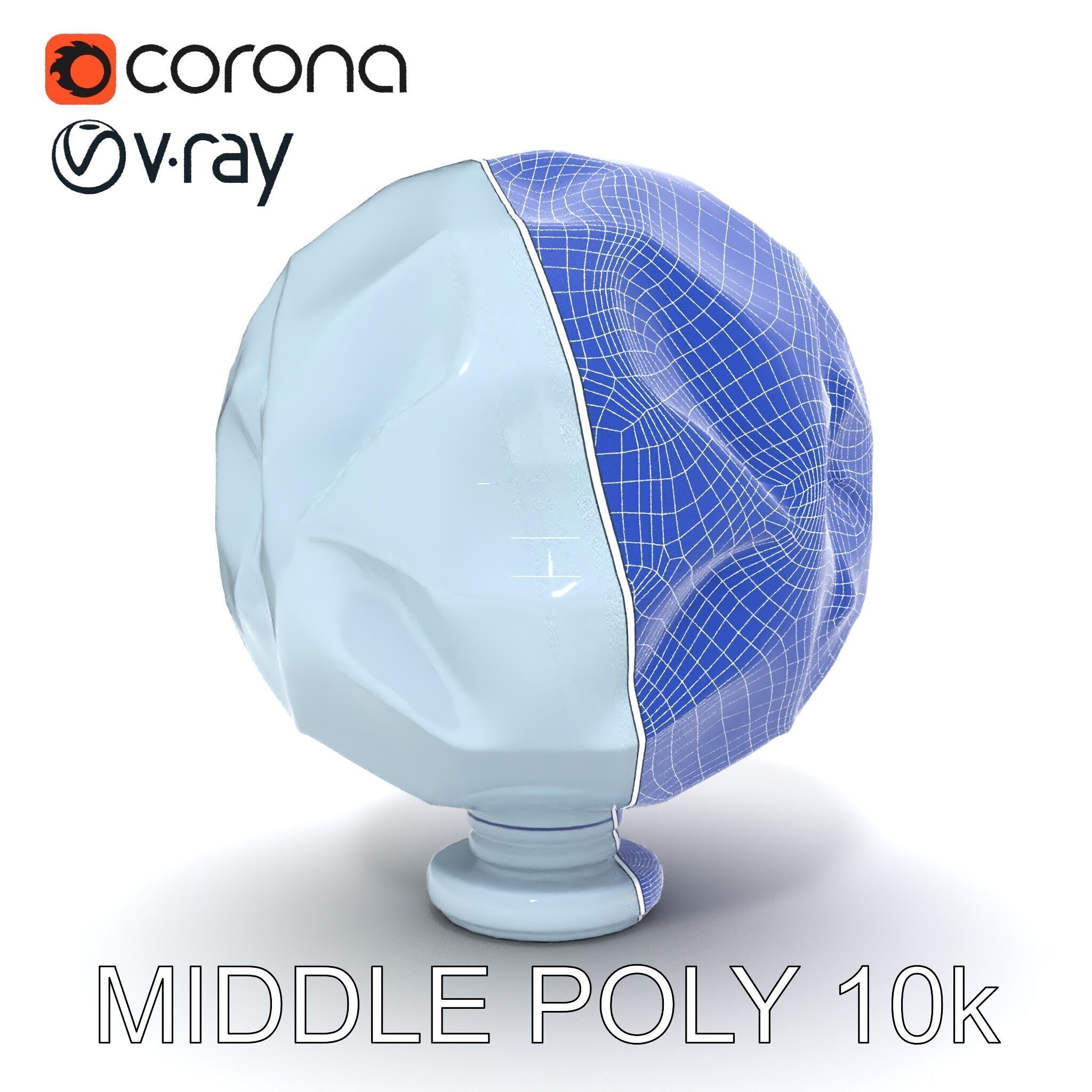 Crystal Ball model pack with Faceted Design Low-poly 3D model_23