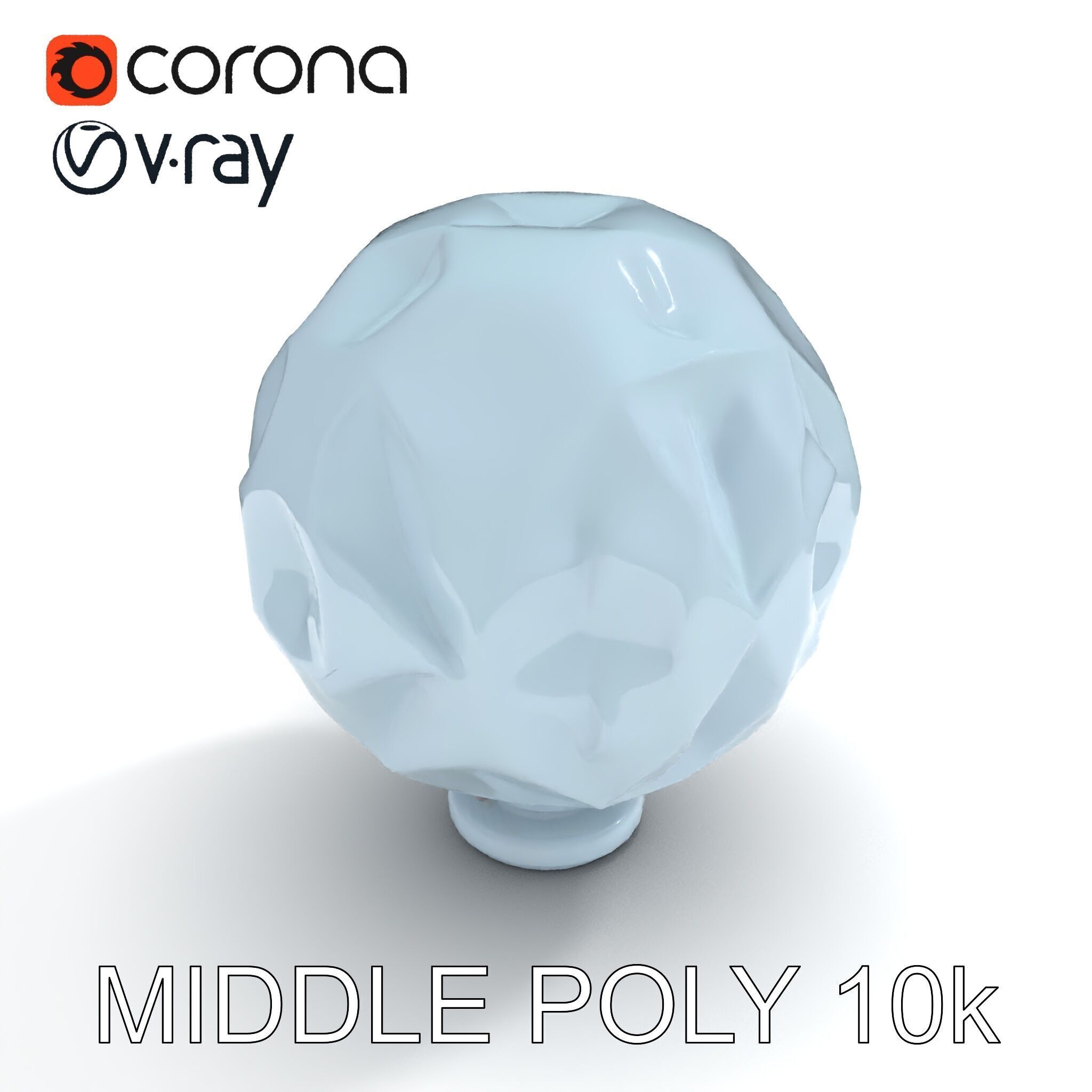 Crystal Ball model pack with Faceted Design Low-poly 3D model_29