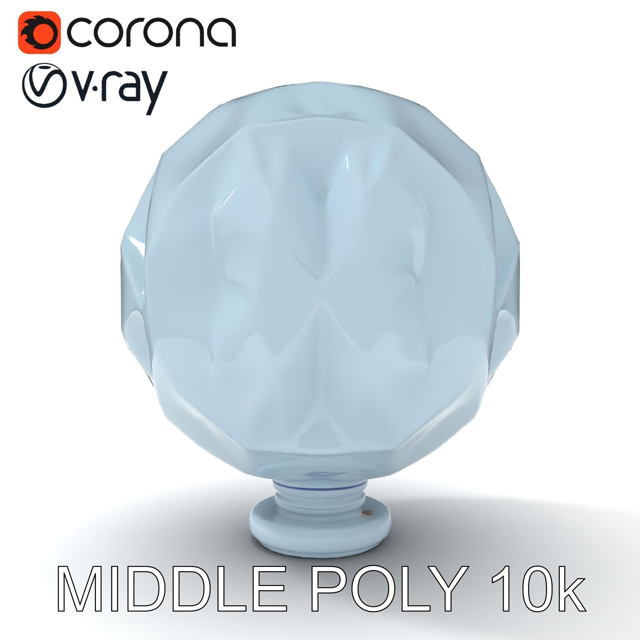 Crystal Ball model pack with Faceted Design Low-poly 3D model_9