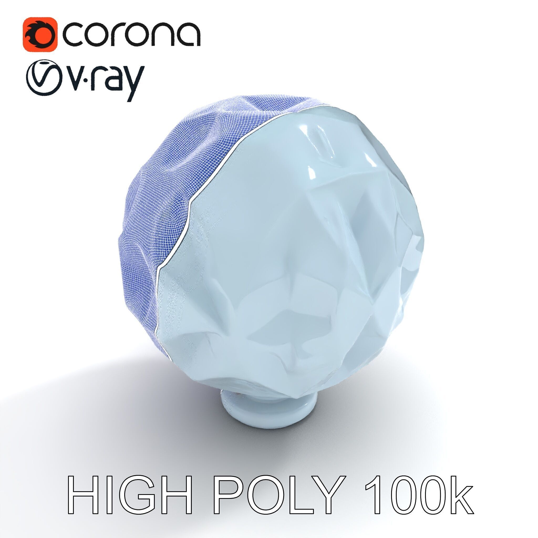 Crystal Ball model pack with Faceted Design Low-poly 3D model_2