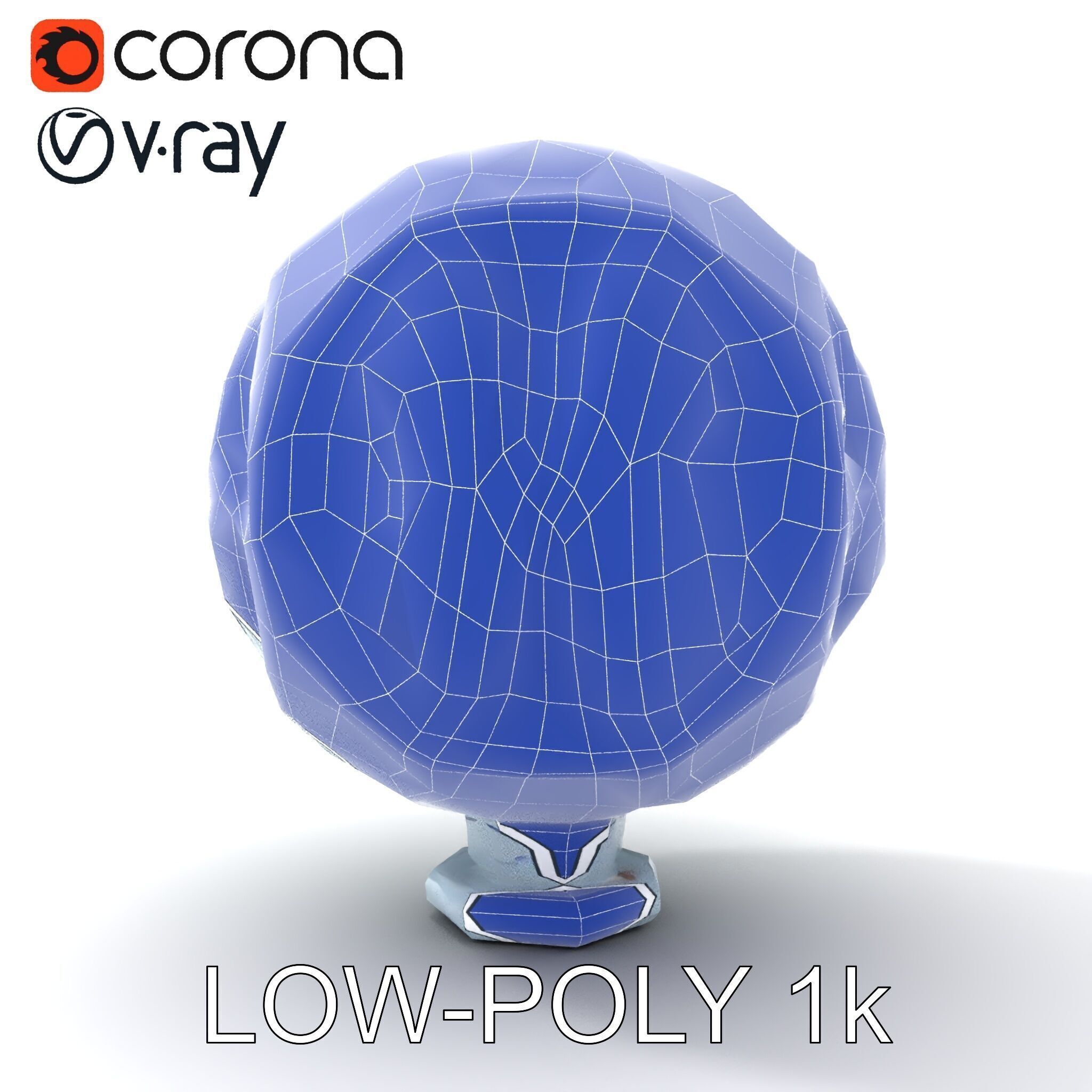 Crystal Ball model pack with Faceted Design Low-poly 3D model_30
