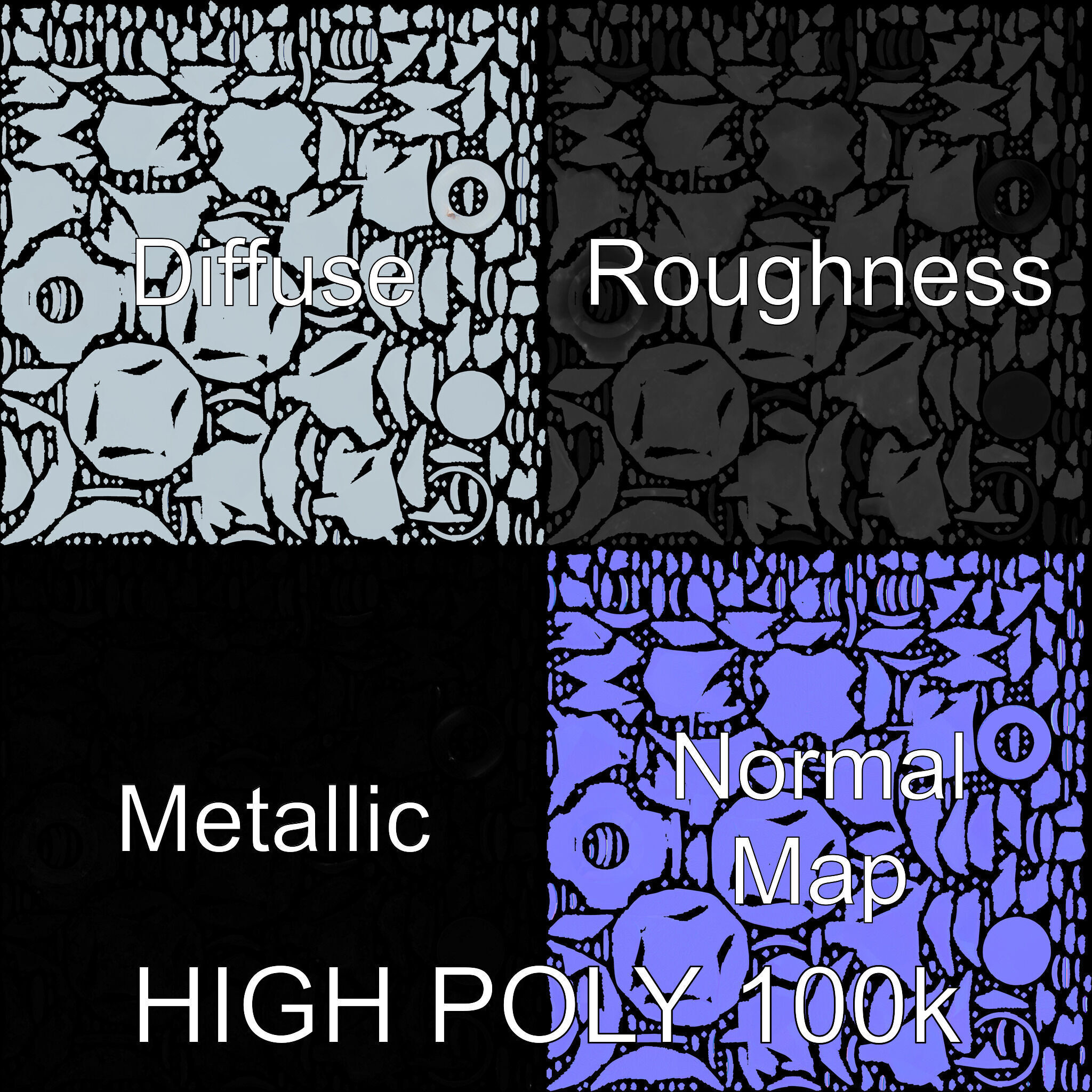 Crystal Ball model pack with Faceted Design Low-poly 3D model_3