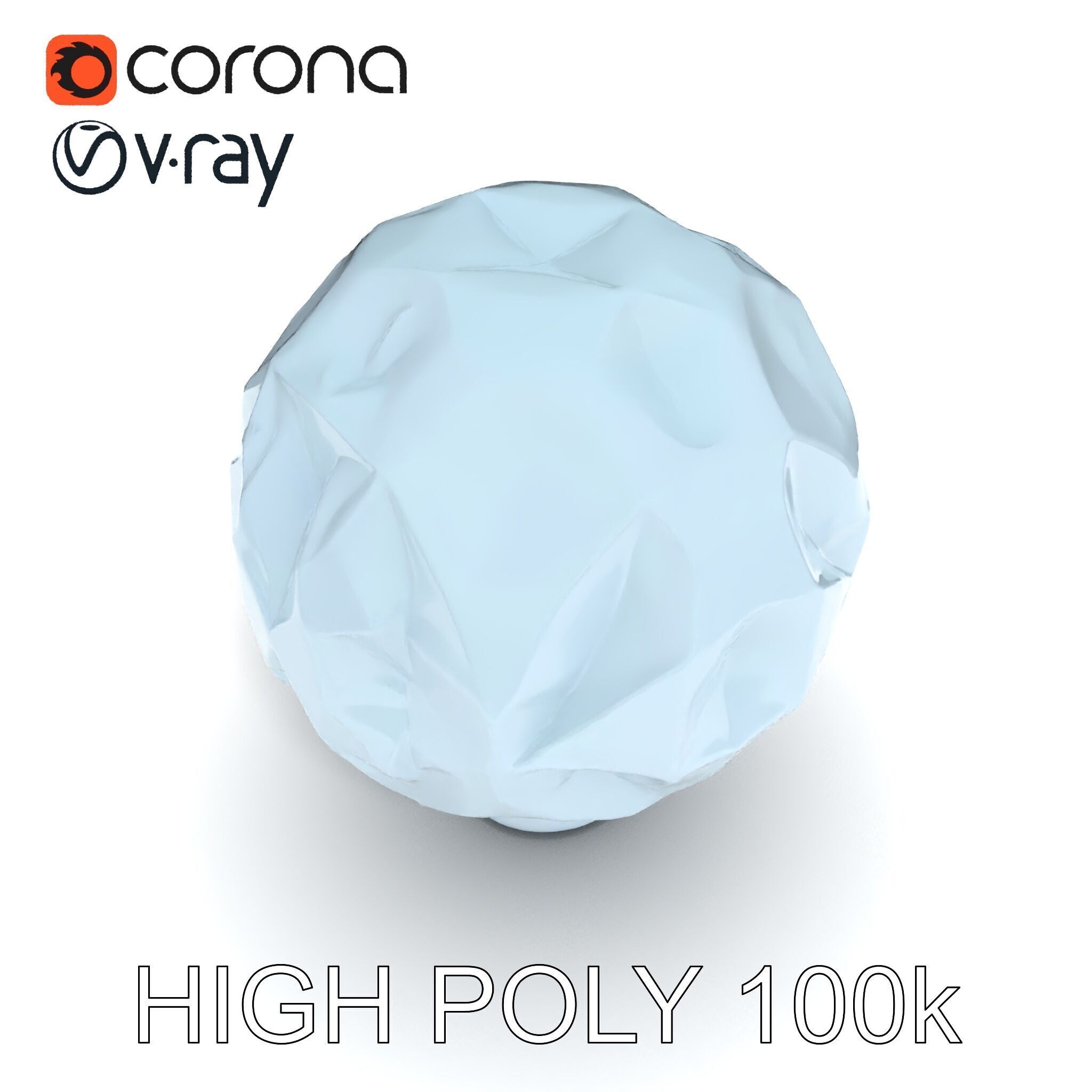 Crystal Ball model pack with Faceted Design Low-poly 3D model_31