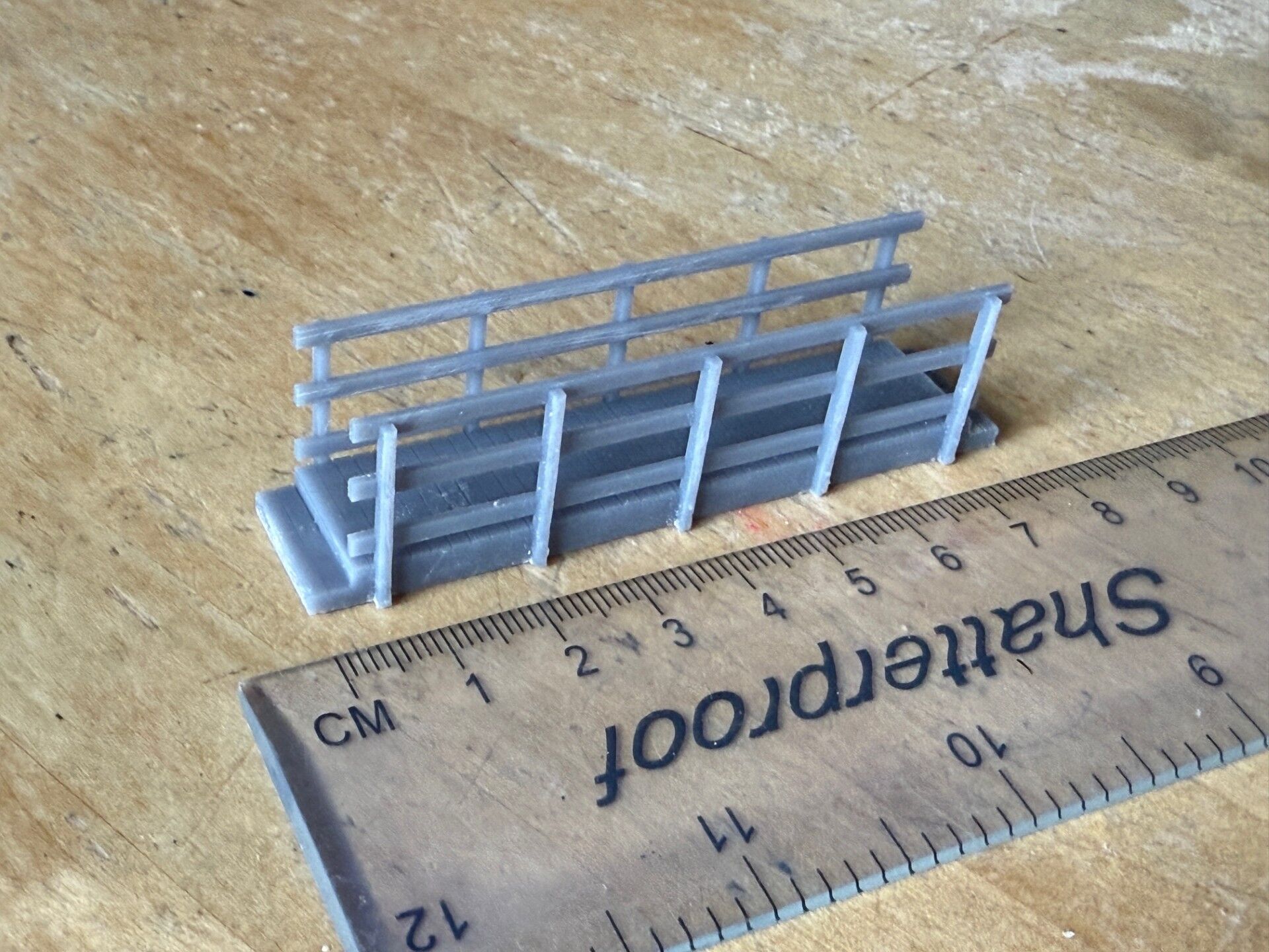 Model Railway Wooden Foot Bridge 3D print model_2