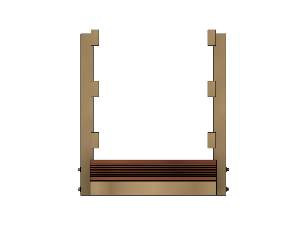Model Railway Wooden Foot Bridge 3D print model_13